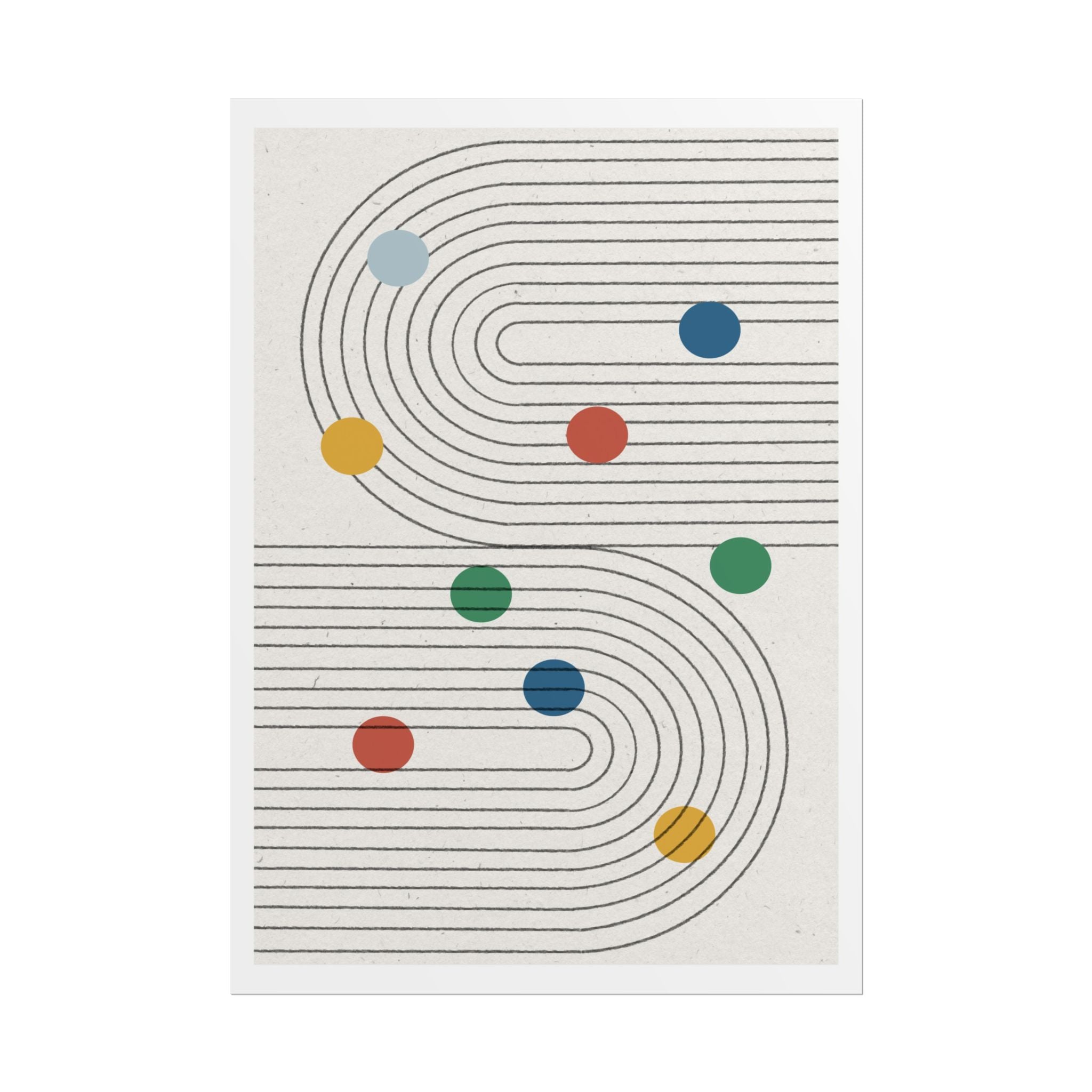 Retro Orbit Pathways - Poster