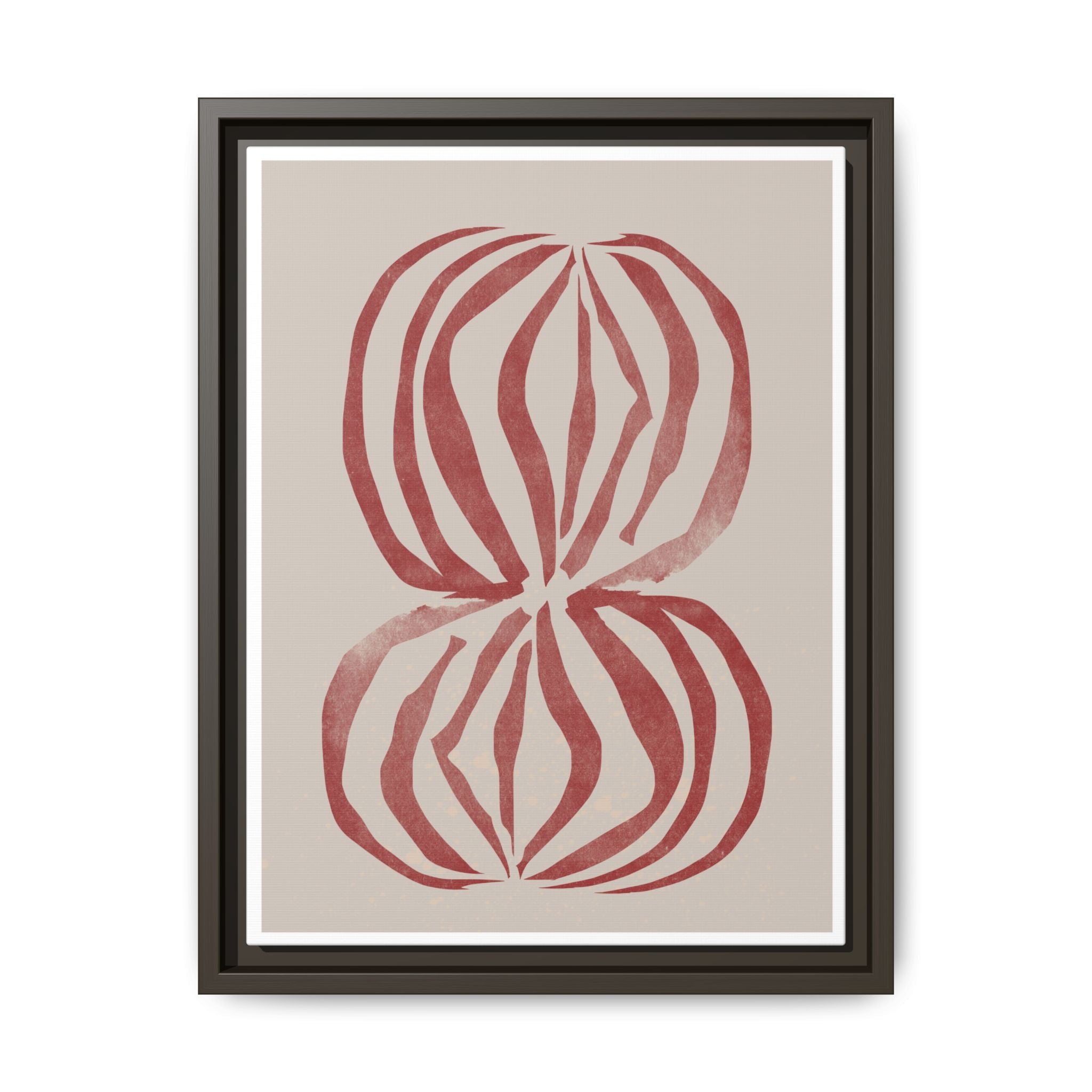 Crimson Petal Echoes - Framed