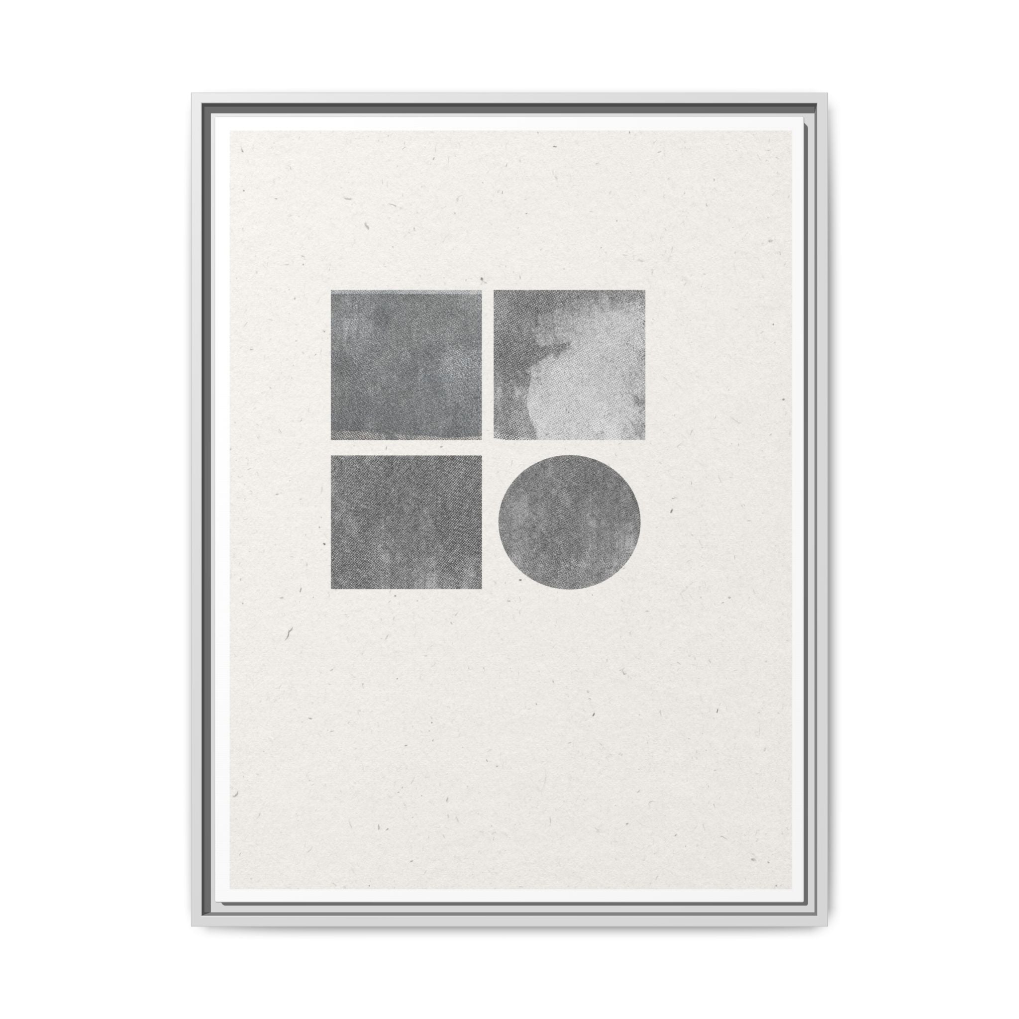 Muted Geometry Quartet - Framed