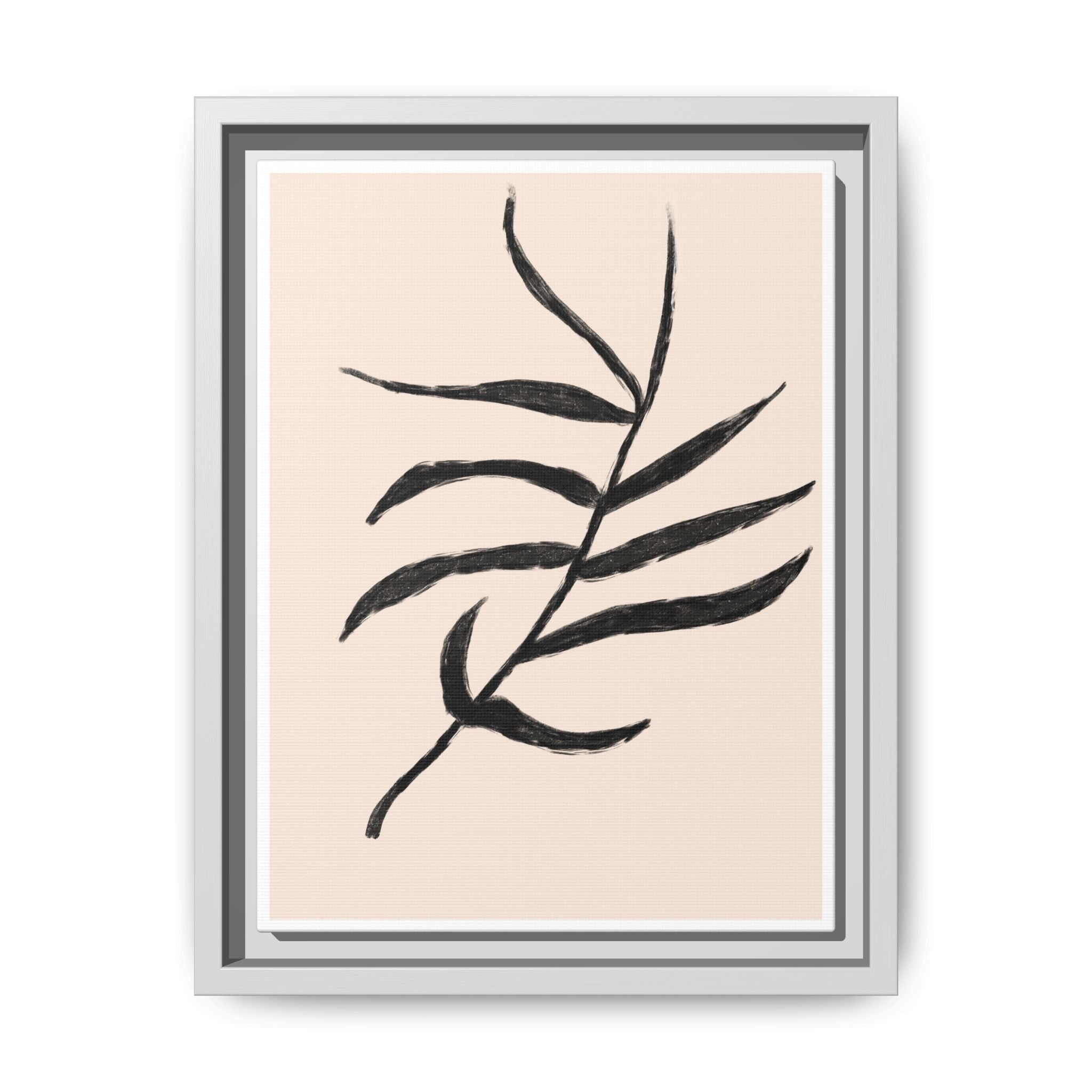 Ebony Frond Drift - Framed
