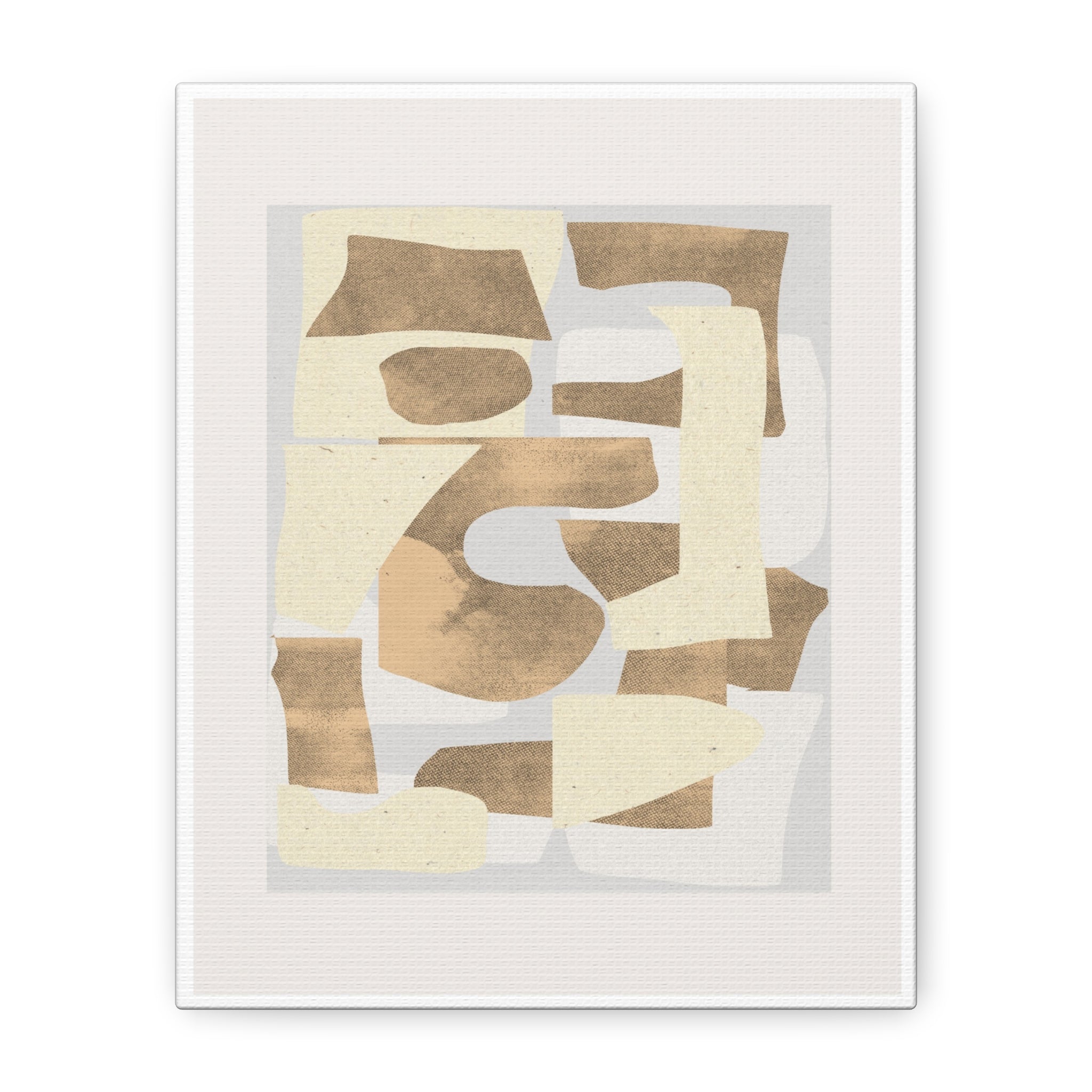 Sandstone Echo Collage Forms - Canvas