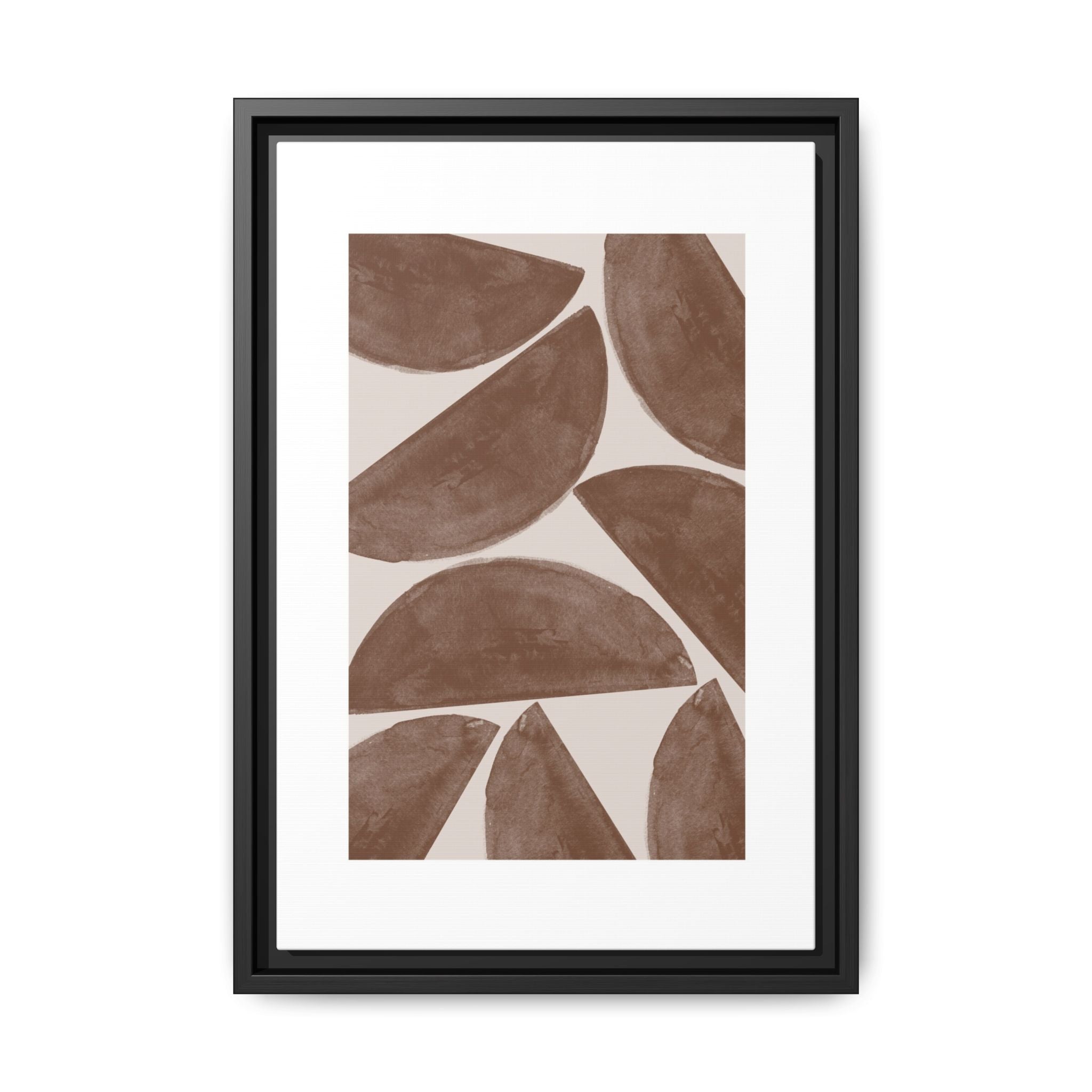 Terracotta Crescent Rhythm - Framed