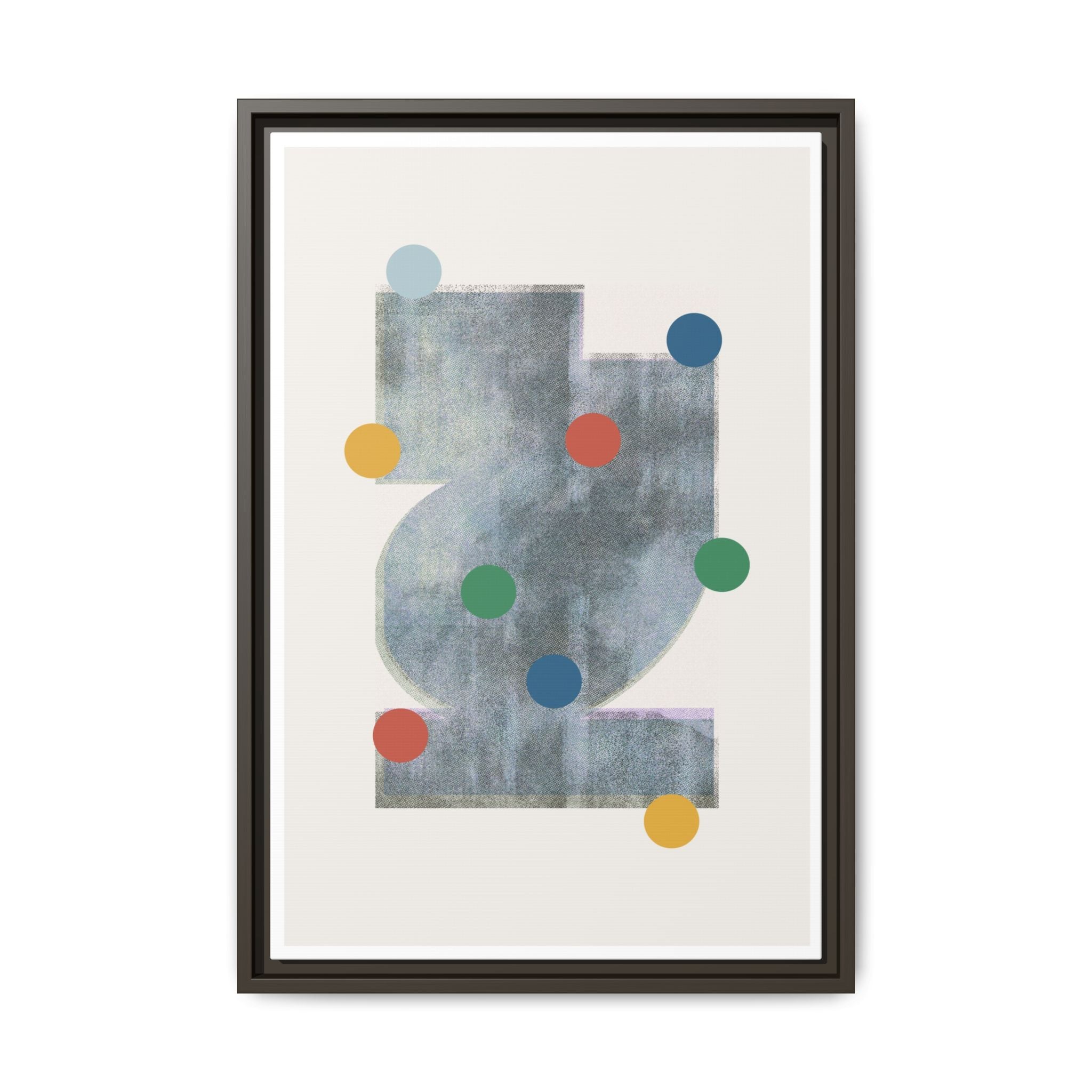 Muted Geometry Reverie - Framed