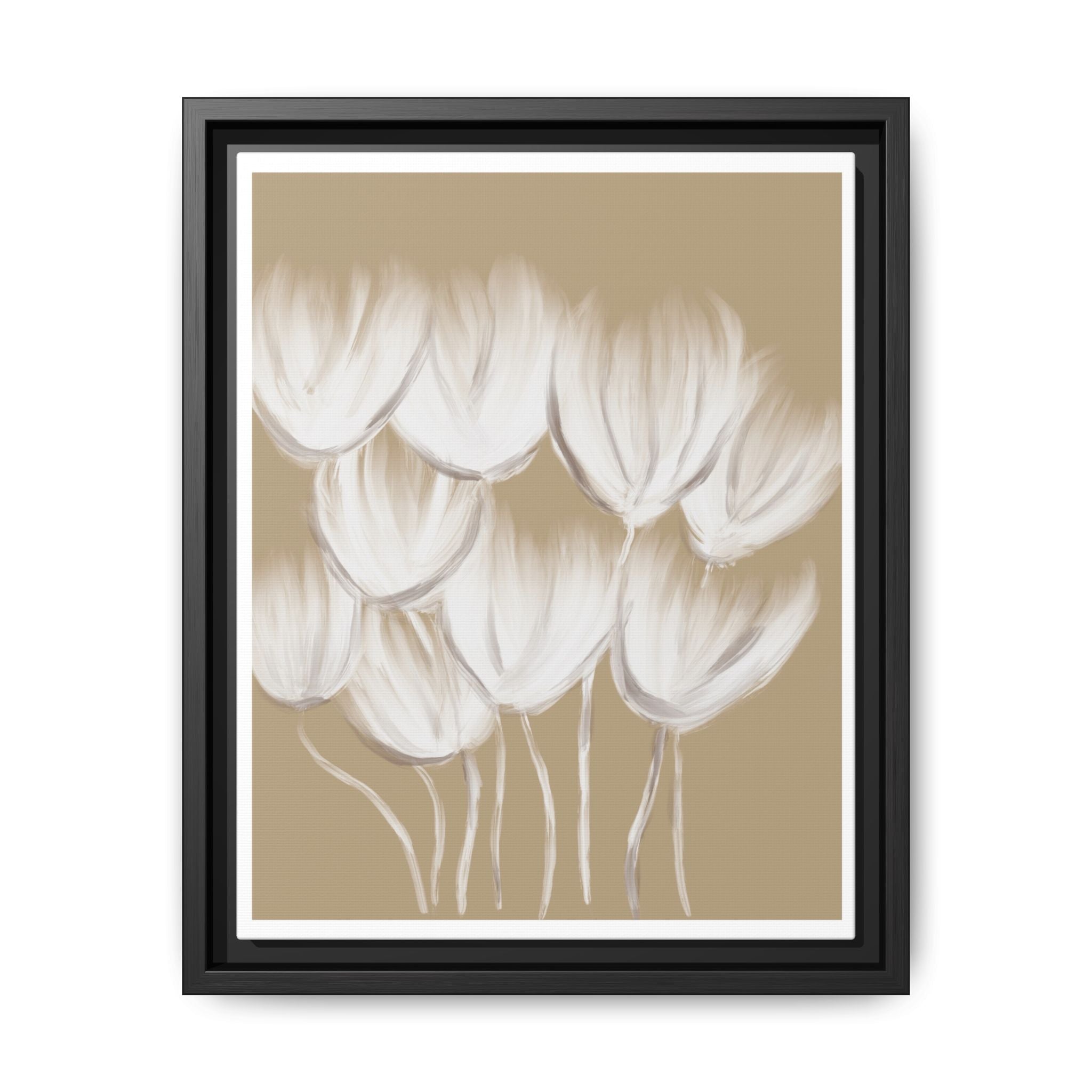 Ivory Petal Stillness - Framed