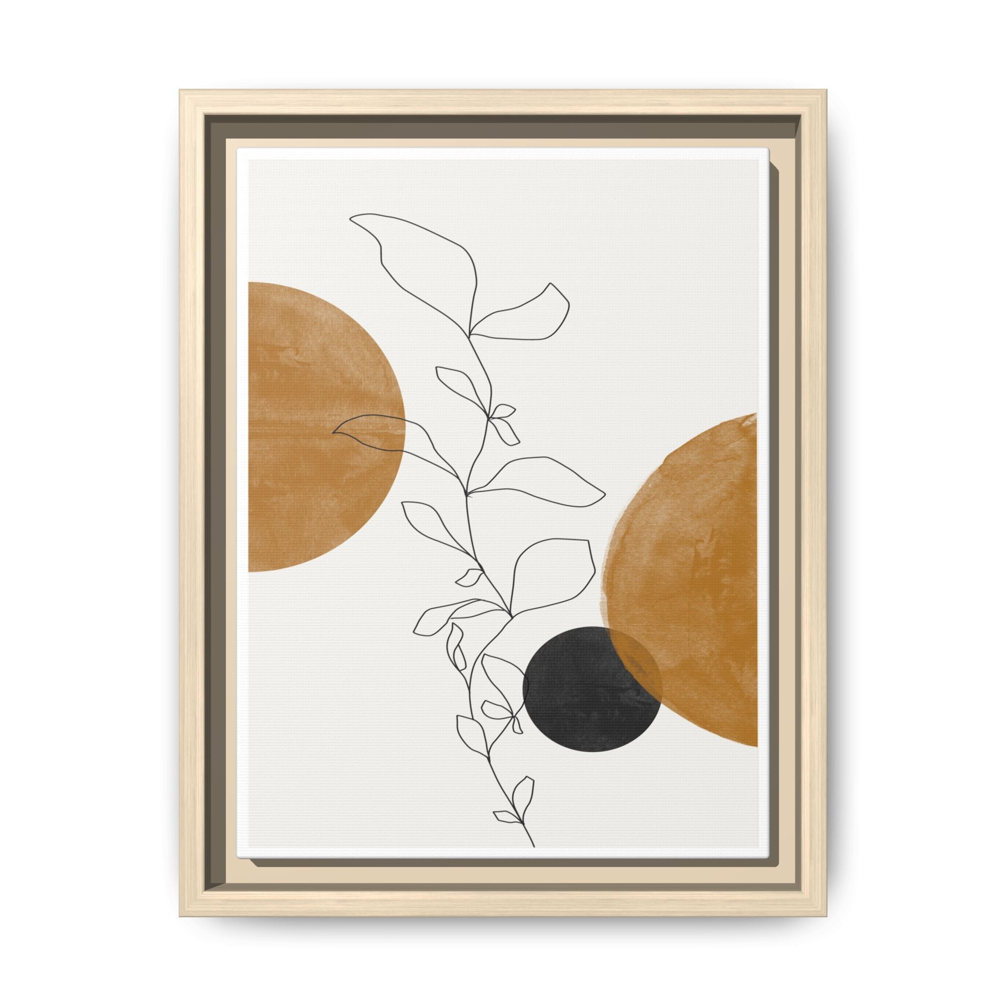 Amber Botanical Drift - Framed