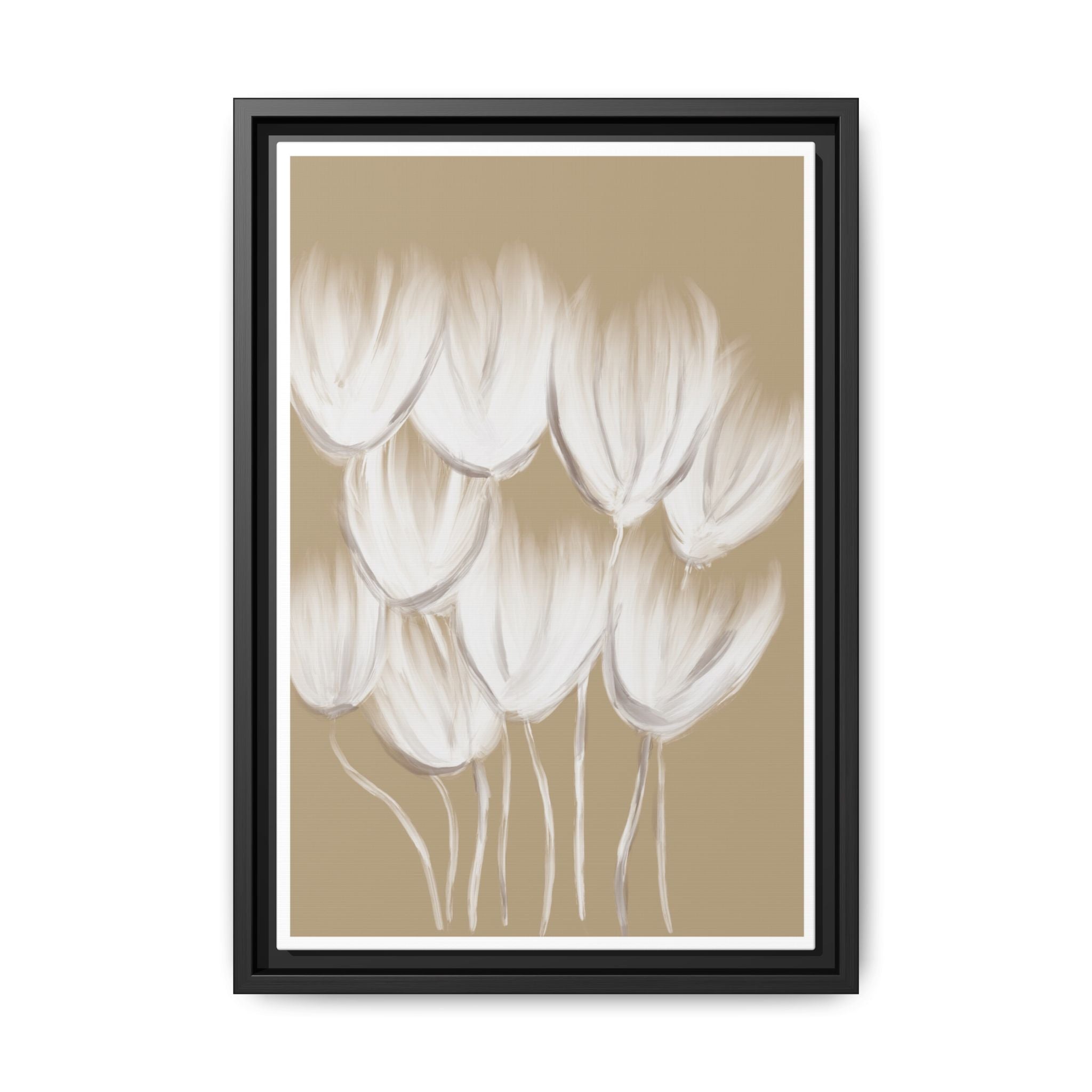 Ivory Petal Stillness - Framed