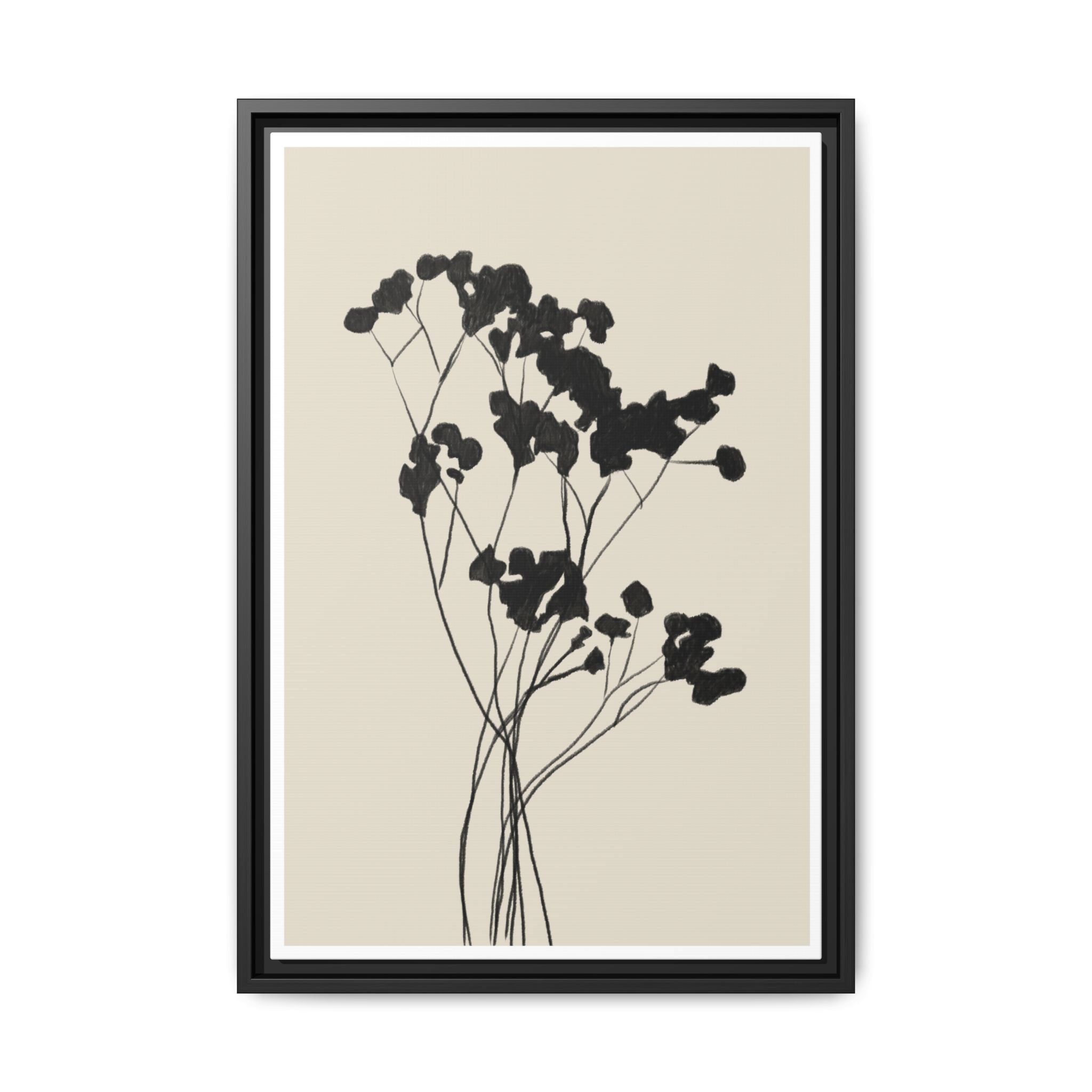 Velvet Bloom Silhouettes - Framed