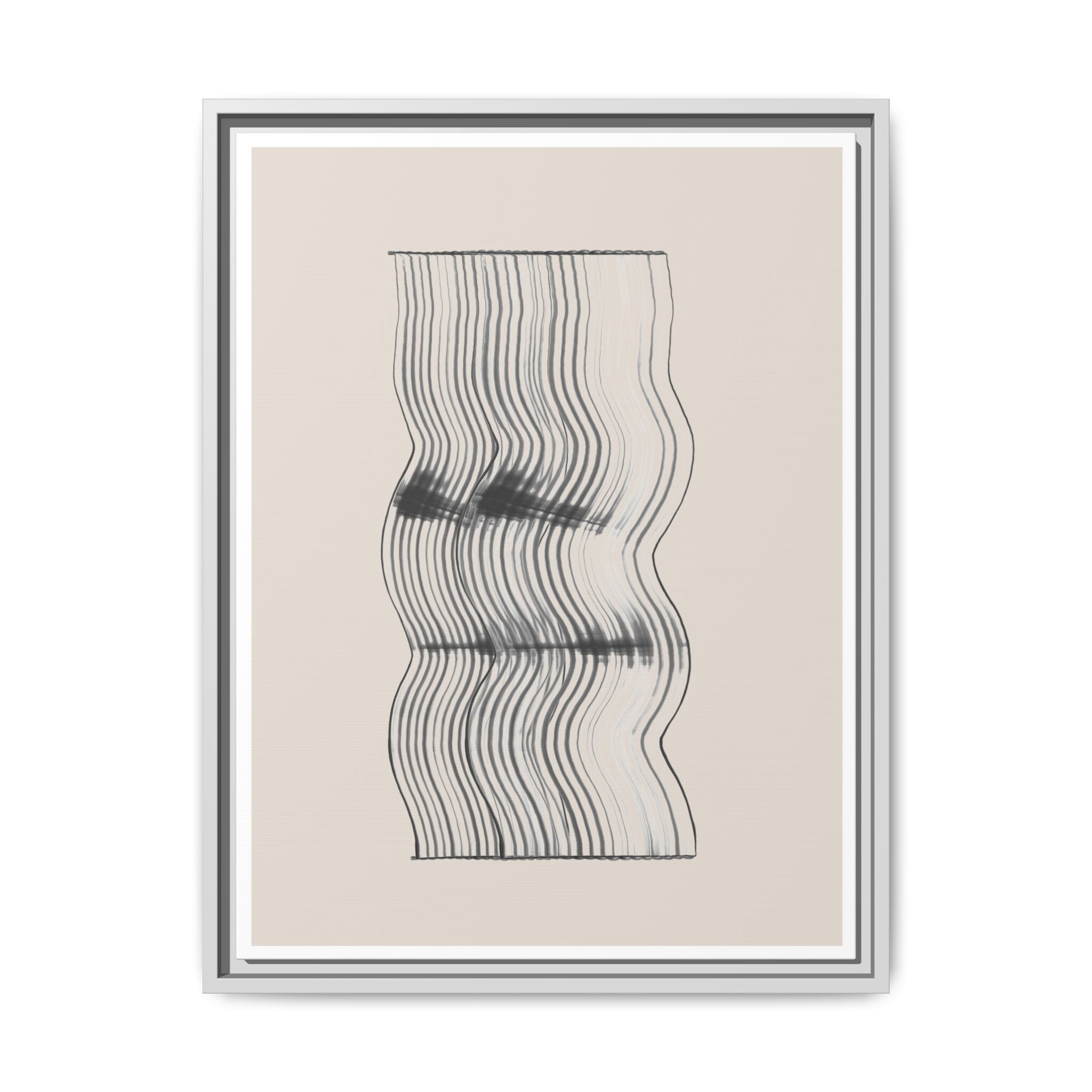 Velvet Ripple Linework Flow - Framed
