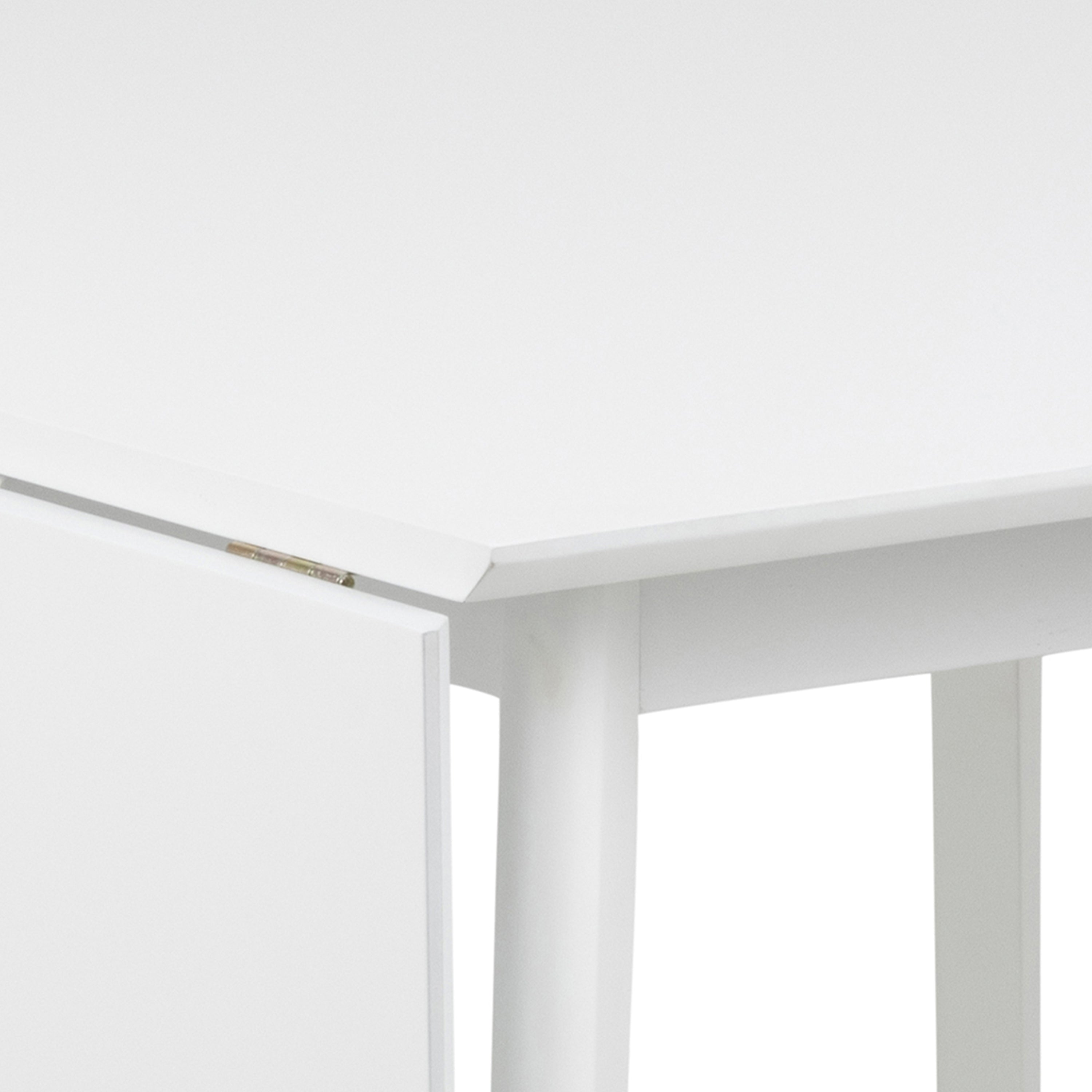 Roxby Square Dining Table in White Included 4 Roxby Dining Chair in White