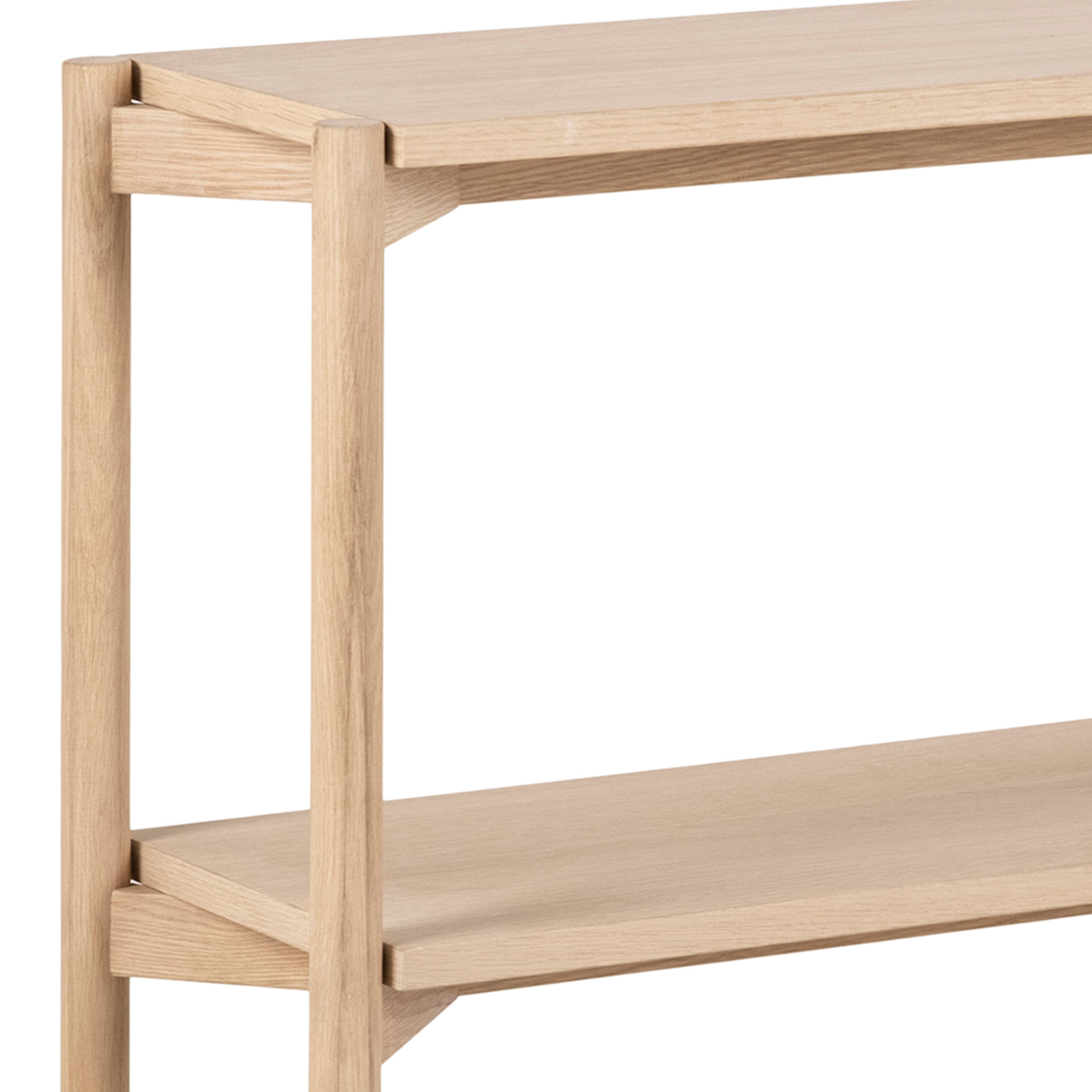Braidwood Bookcase with 4 Shelves in White Oak Veneer