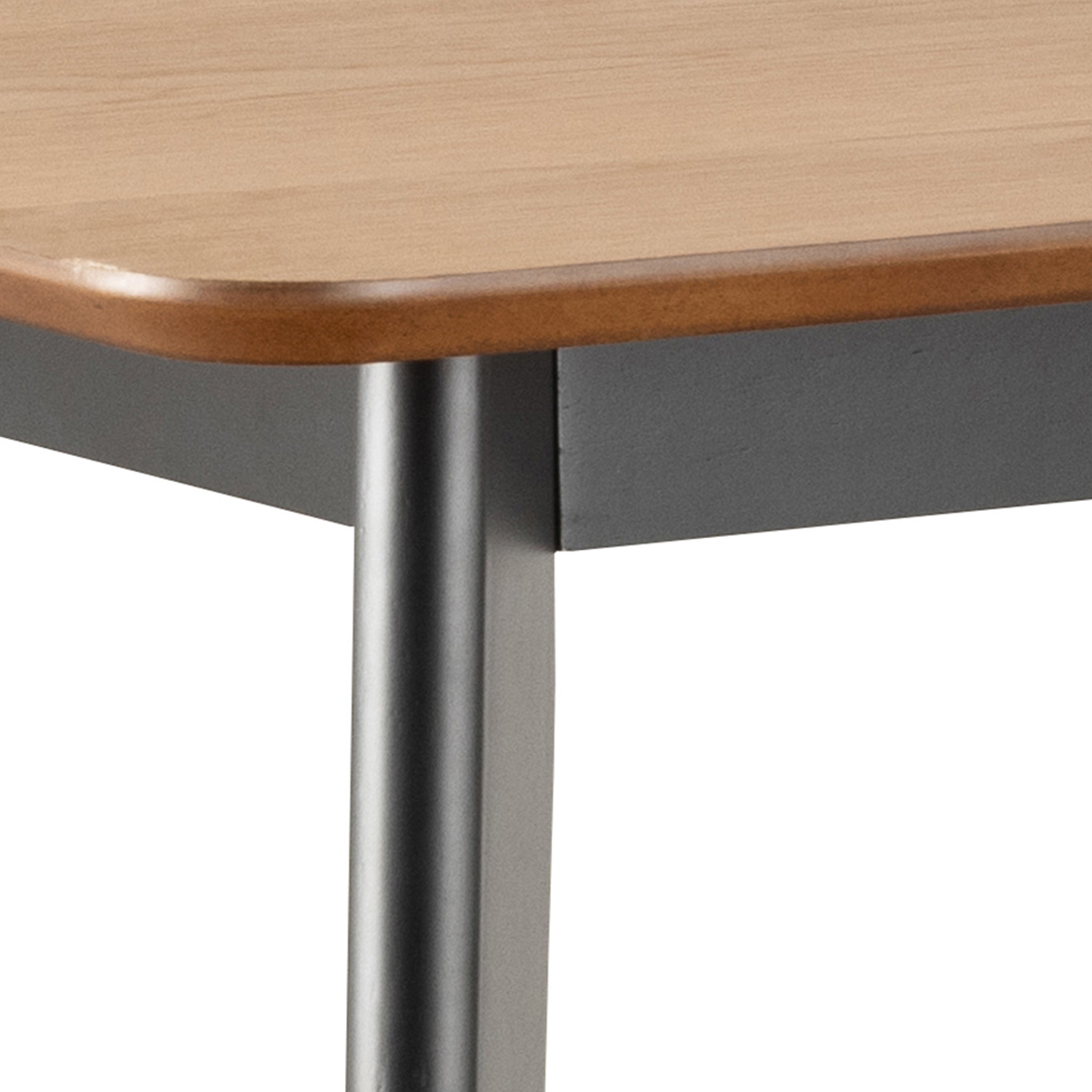 Roxby Bar Table Included 2 Roxby Bar Stool, Black and Oak