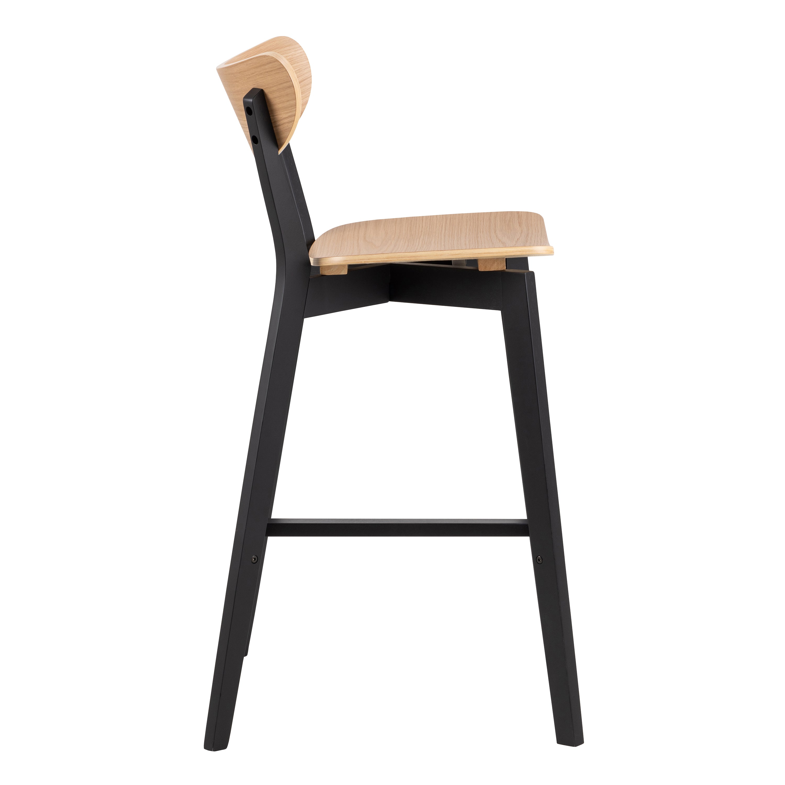 Roxby Bar Table Included 2 Roxby Bar Stool, Black and Oak