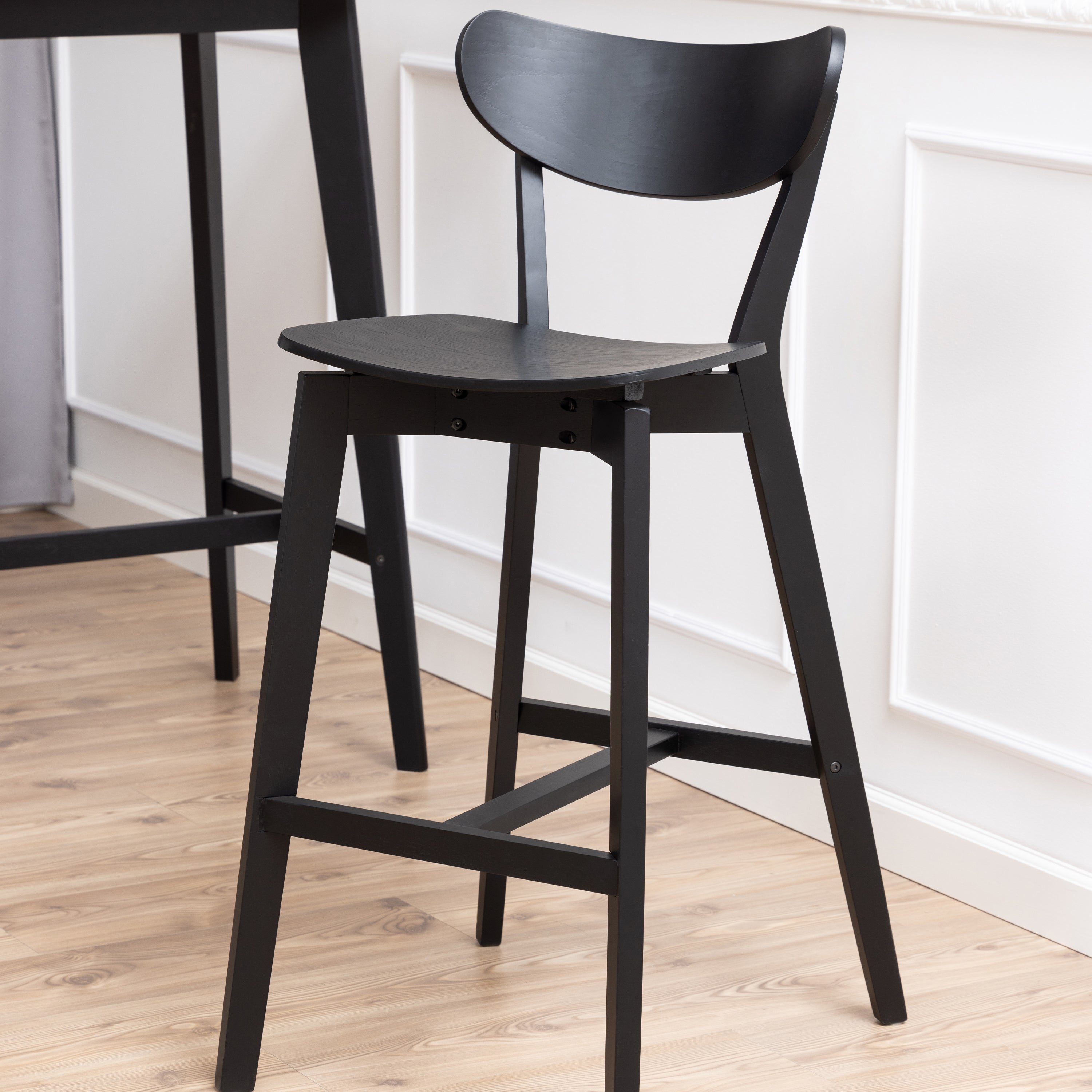 Roxby Bar Stool in Black Set of 2