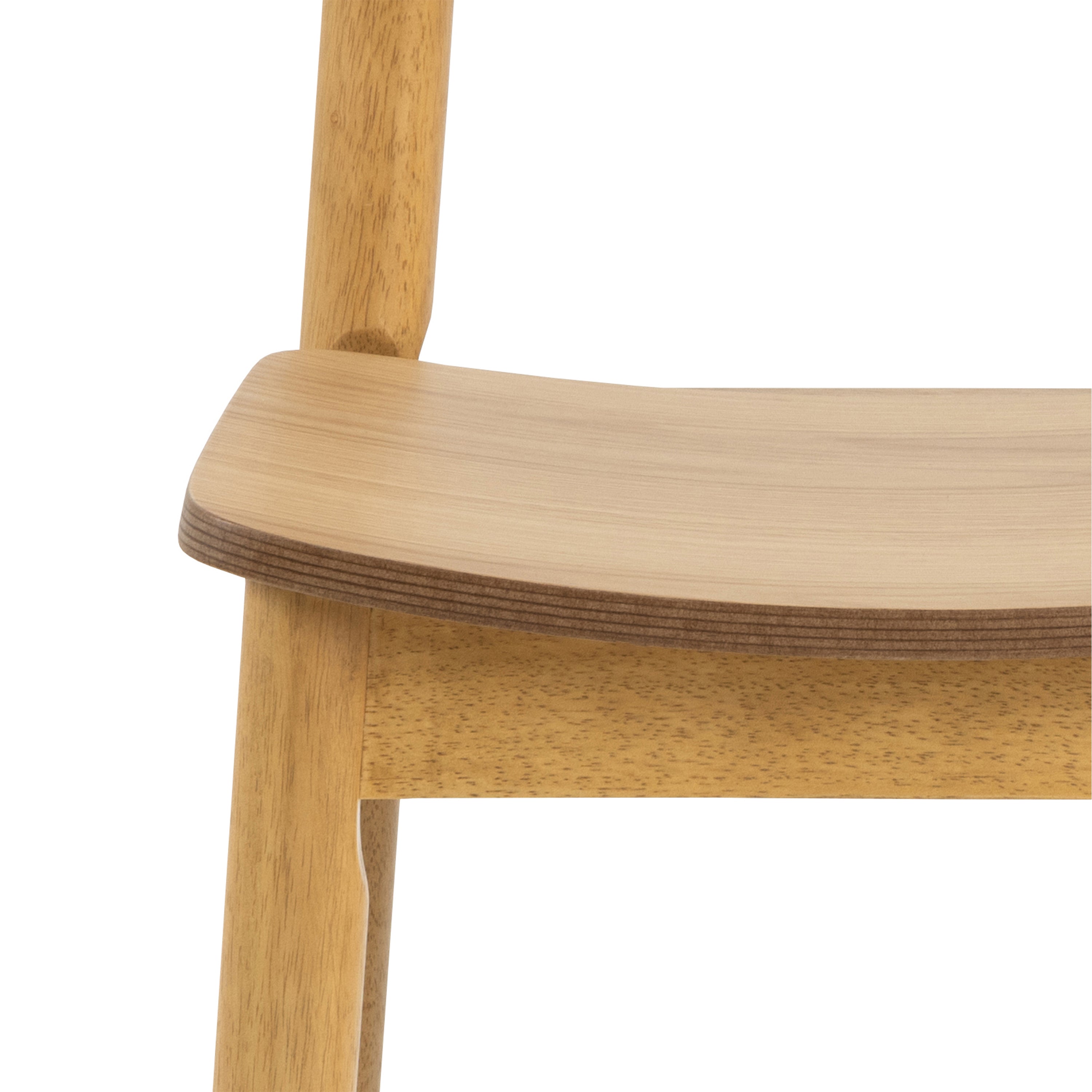 Barlow Rectangular Dining Table in Matt Oak Included 4 Barlow Dining Chair in Matt Oak