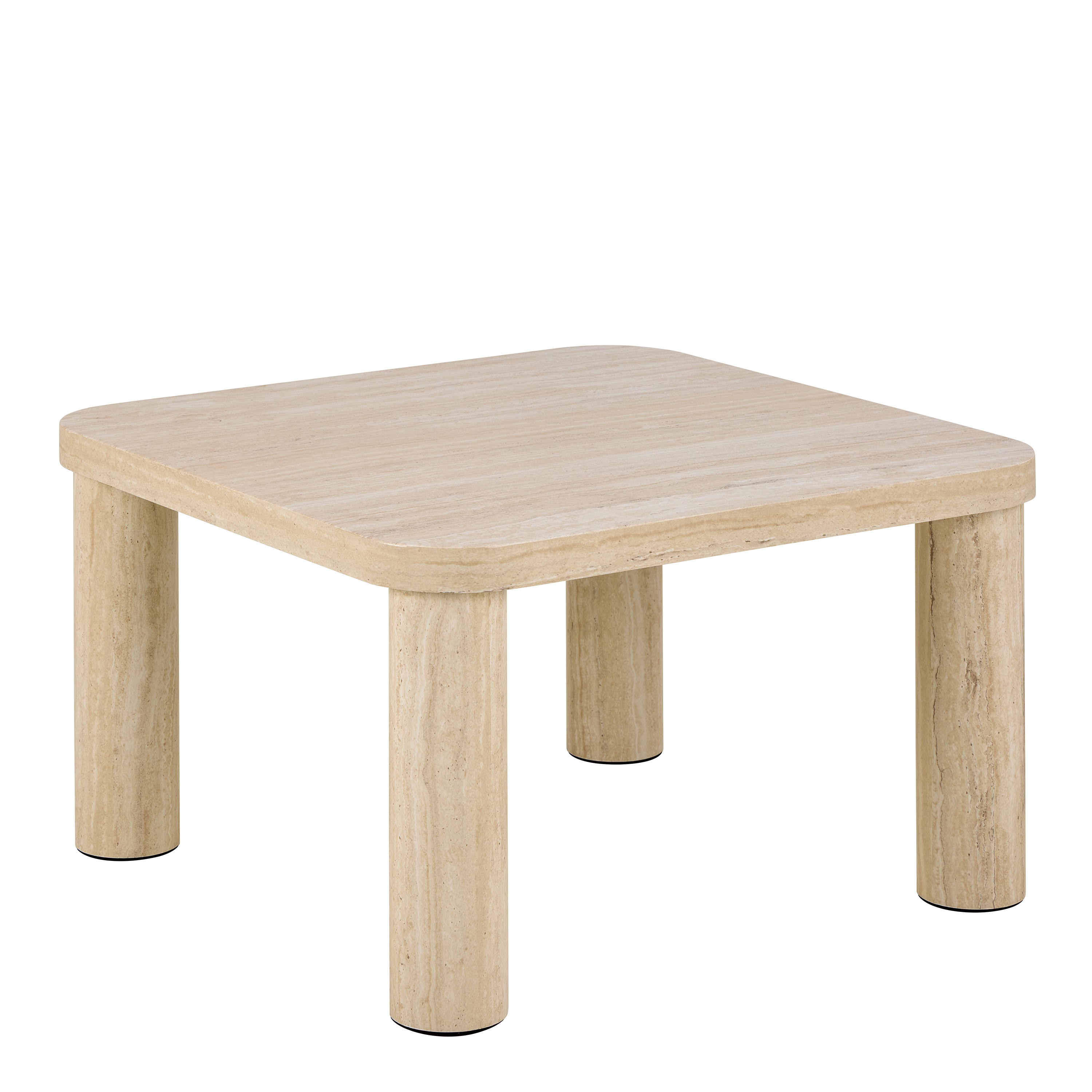 Solano Square Coffee Table in Light Travertine 60 x 60 cm