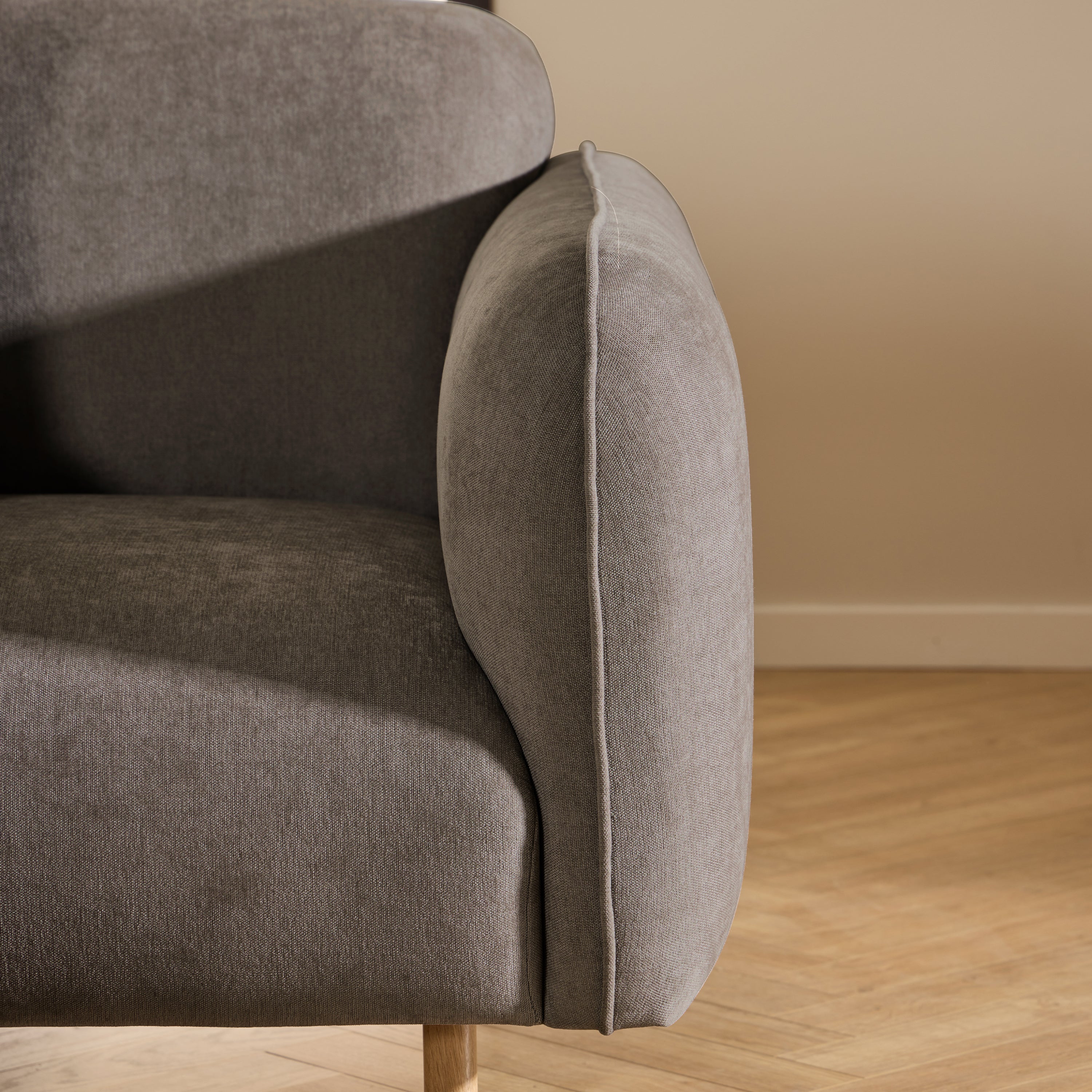 Westham Set of 2 x 3 Seater Sofas in Fay Dusty Brown Fabric