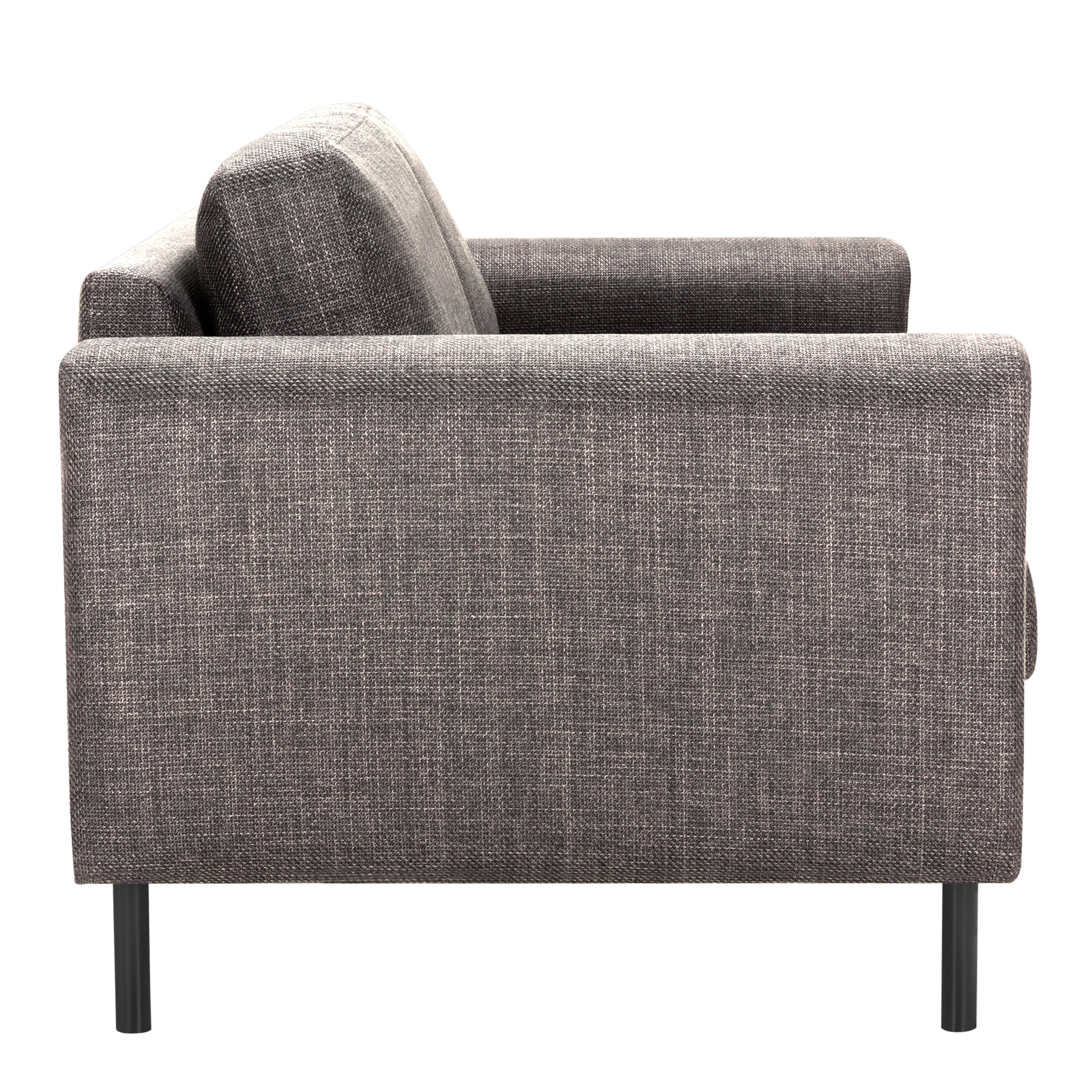 Omaha Set of 2 x 2 Seater Sofas in Basel Light Grey Brown Fabric