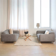 Westham Set of 2 x2.5  Seater Sofas in Fay Dusty Brown Fabric