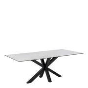 Heaven Dining Table with Ceramic White Top 200cm