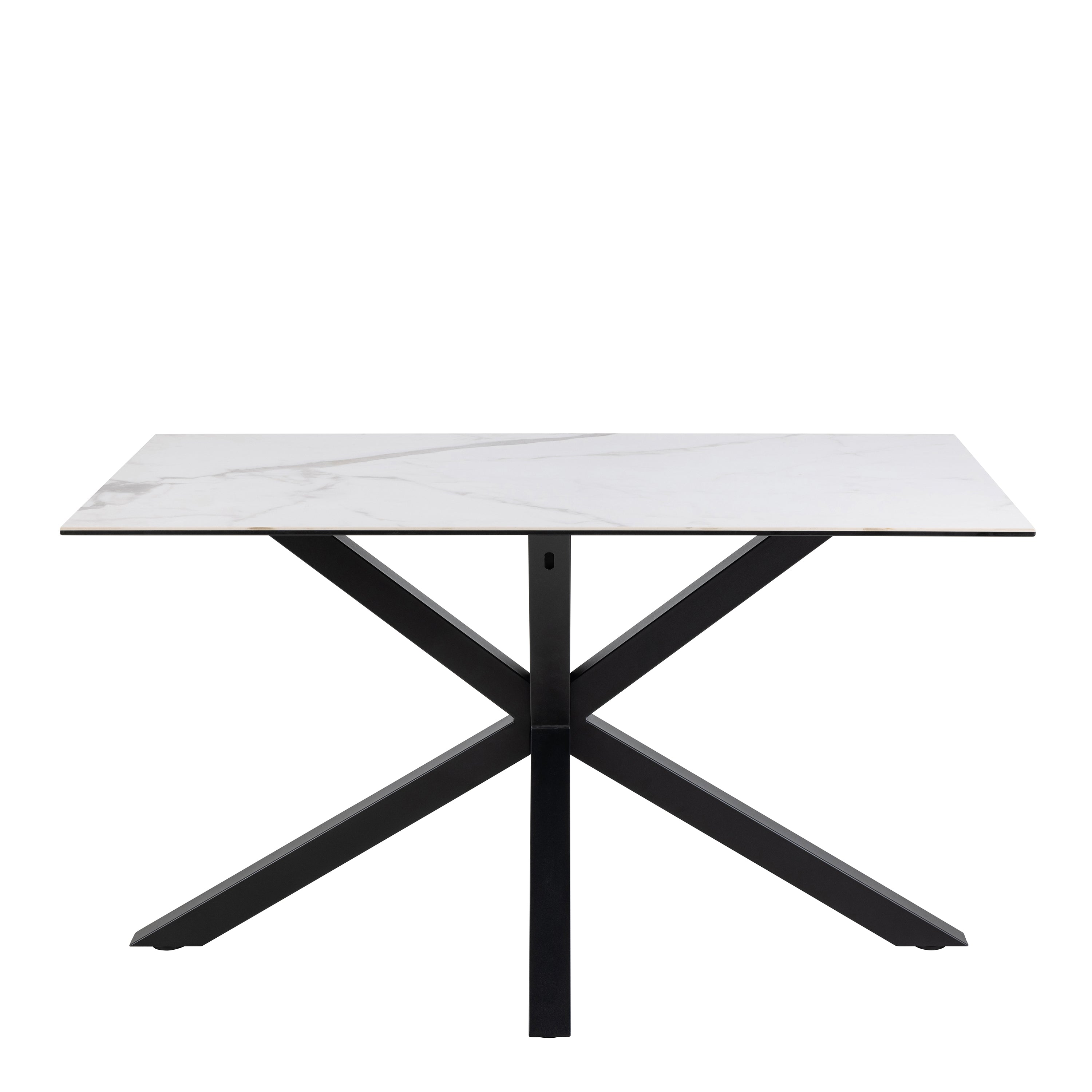 Heaven Dining Table with Ceramic White Top 135cm