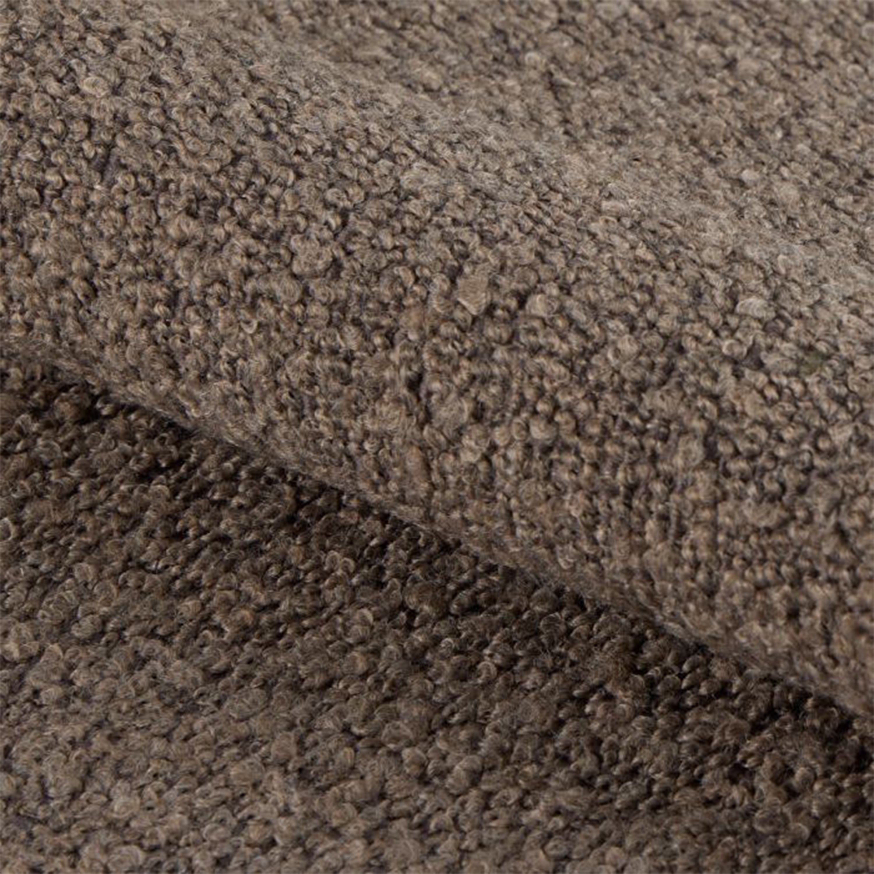 Midfield Left Hand Facing 2 Seater Chaise Longue in Boucle Taupe Fabric