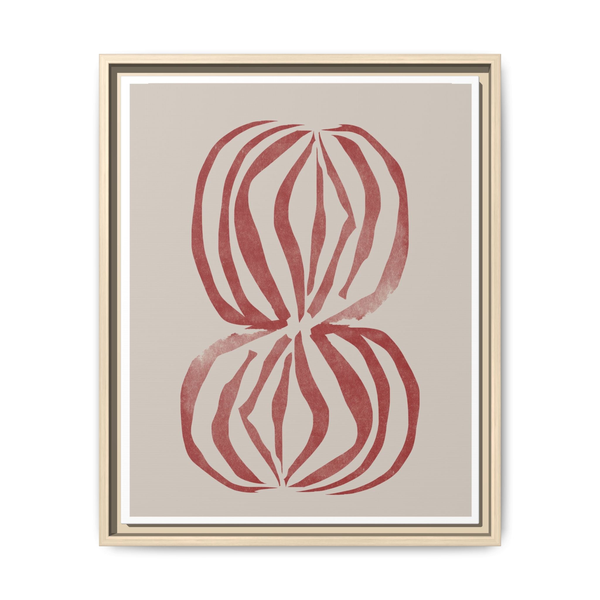 Crimson Petal Echoes - Framed