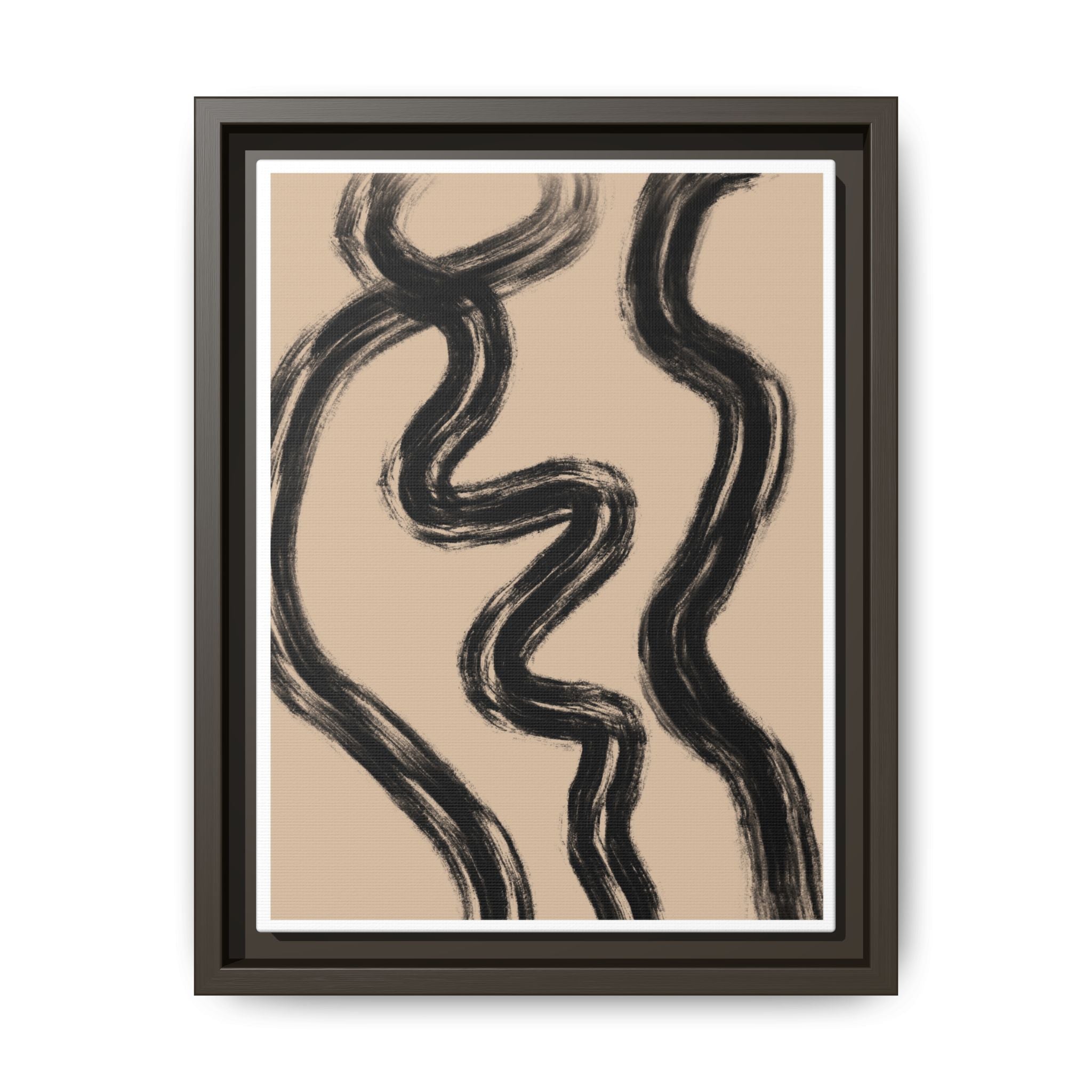 Midnight Current Lines - Framed