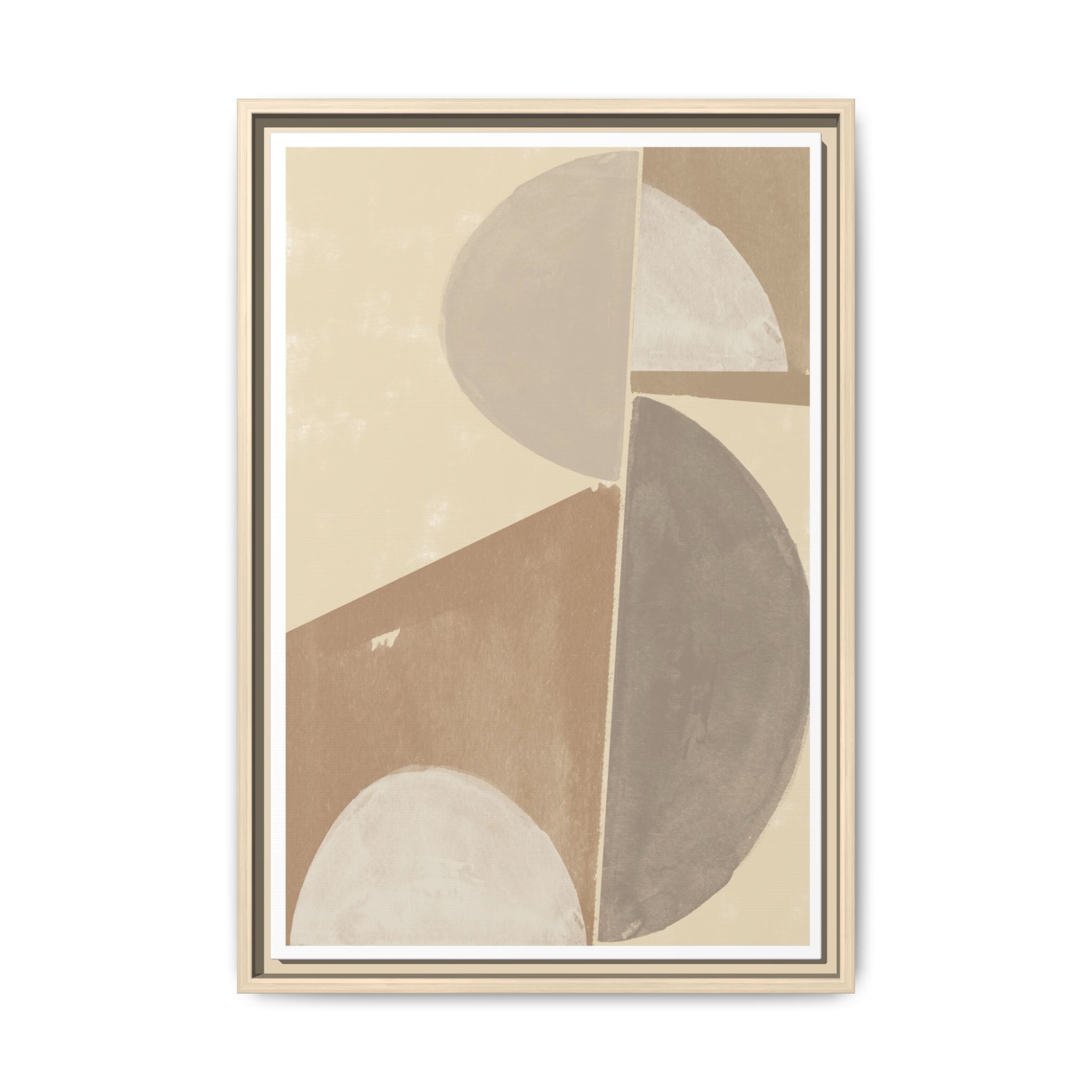 Desert Moon Geometry Echo - Framed