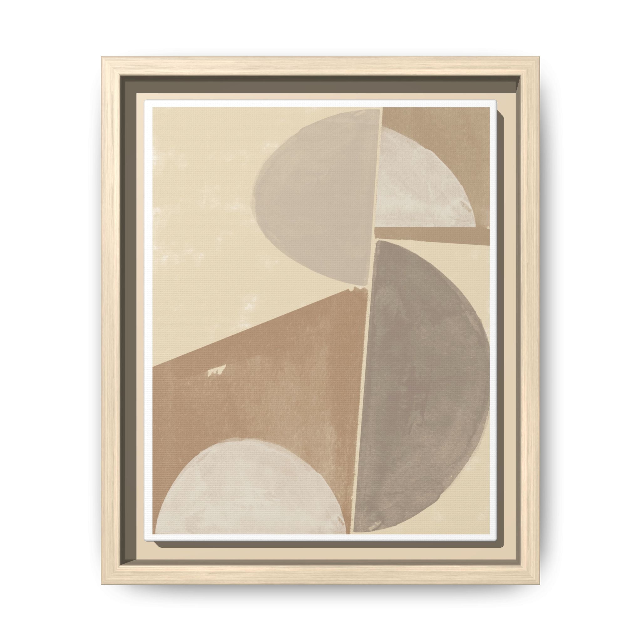 Desert Moon Geometry Echo - Framed