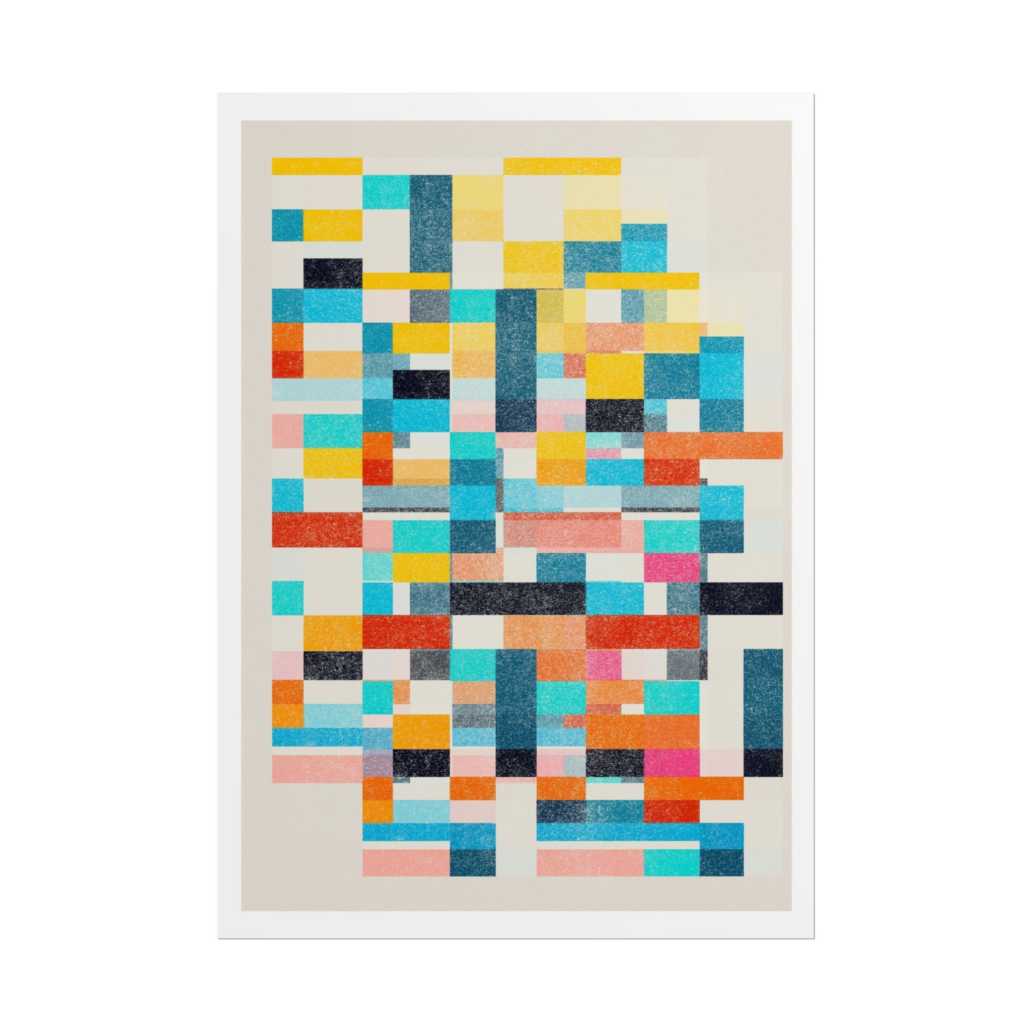 Chromatic Grid Reverie - Poster