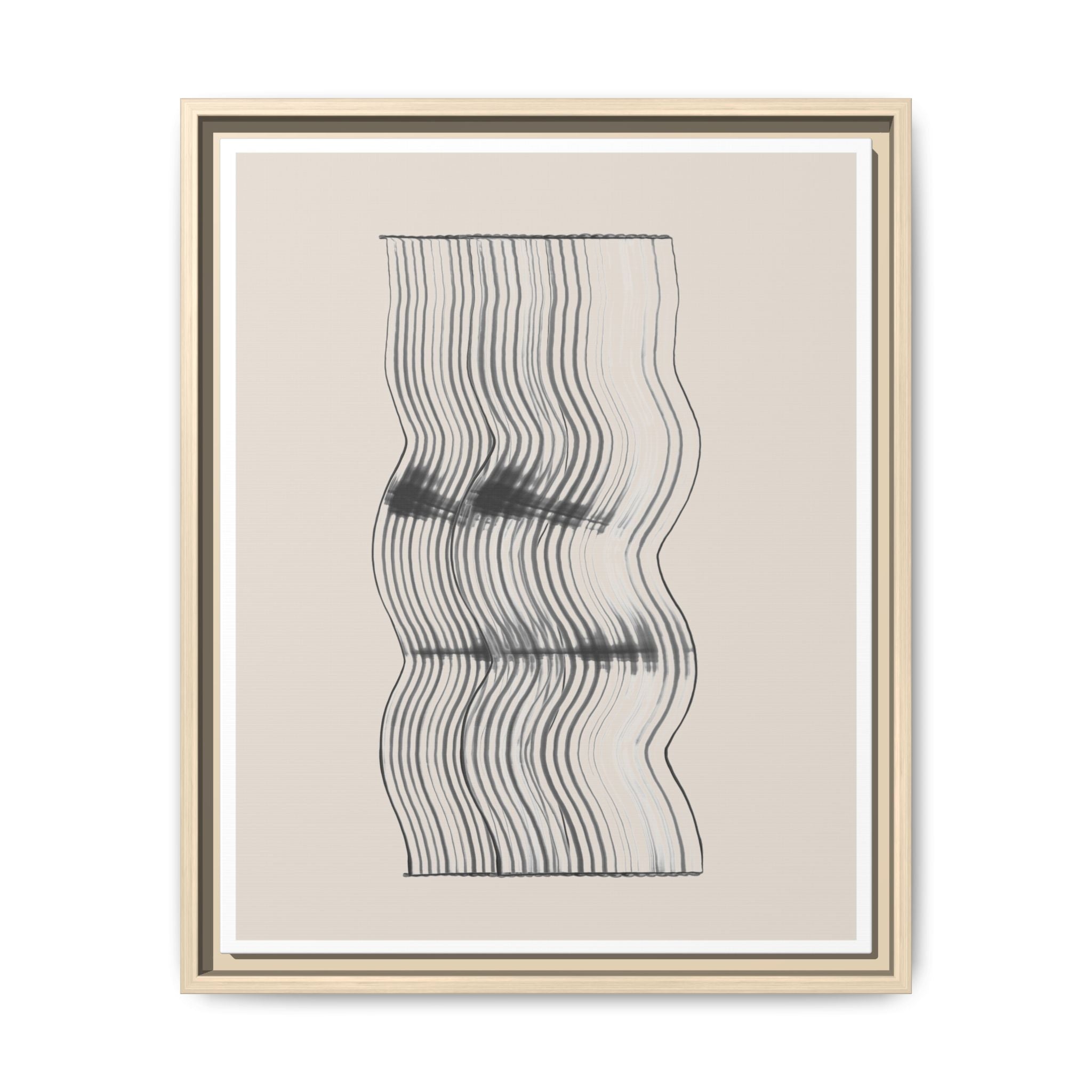 Velvet Ripple Linework Flow - Framed
