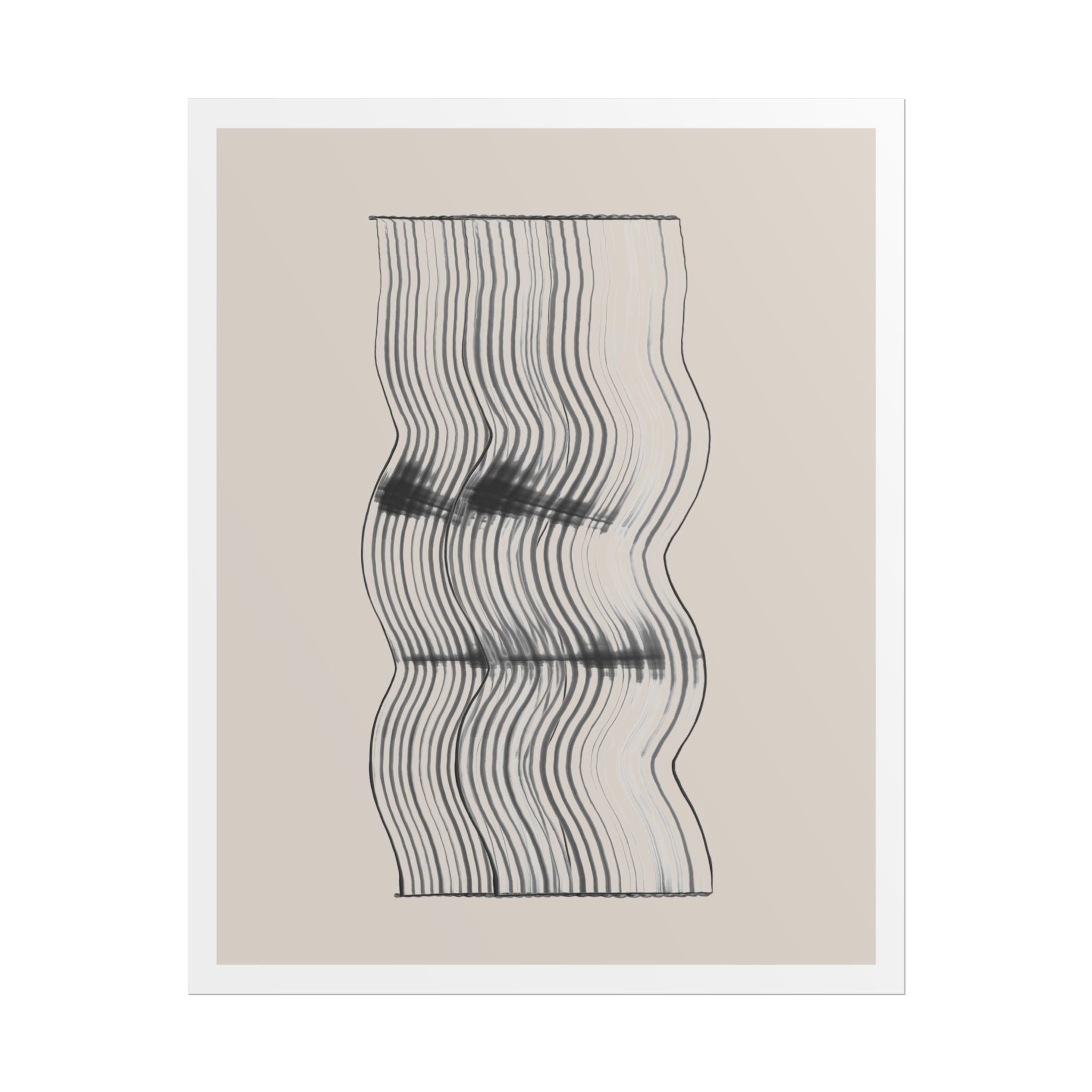 Velvet Ripple Linework Flow - Poster