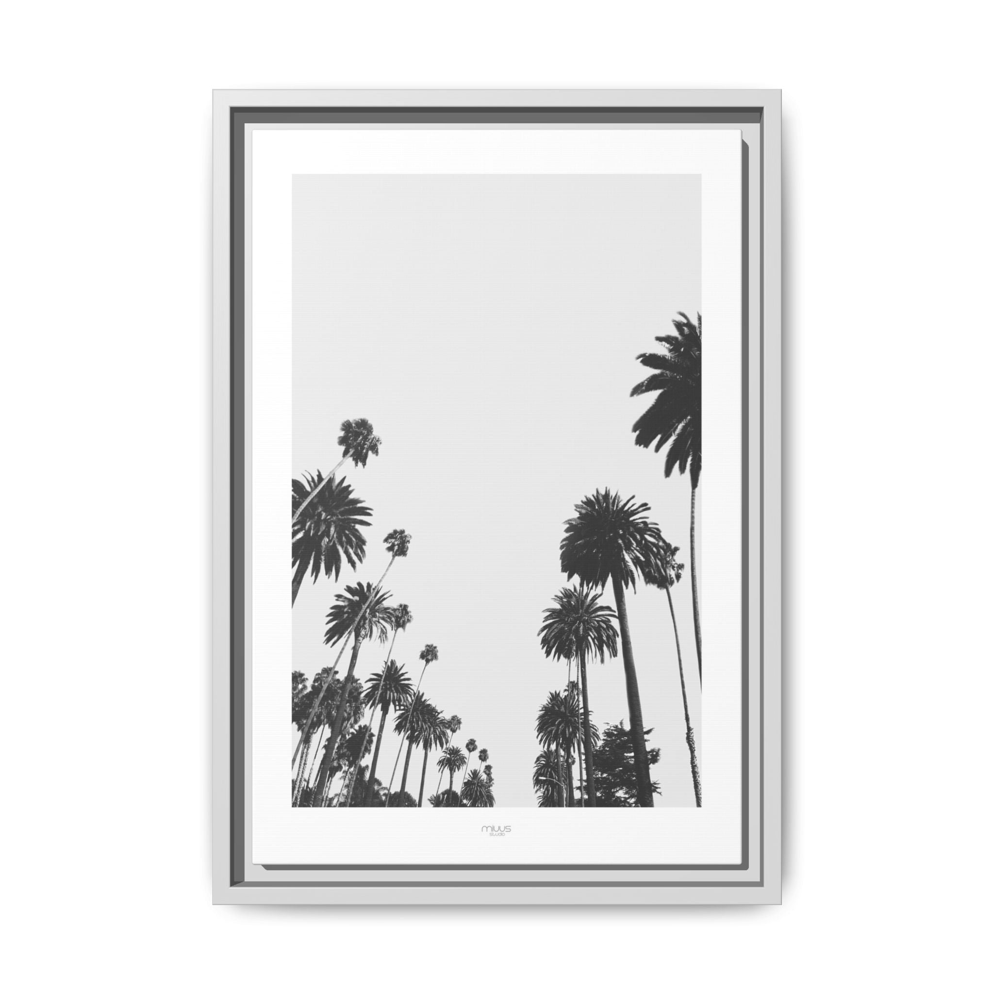 Midnight Palm Reverie - Framed