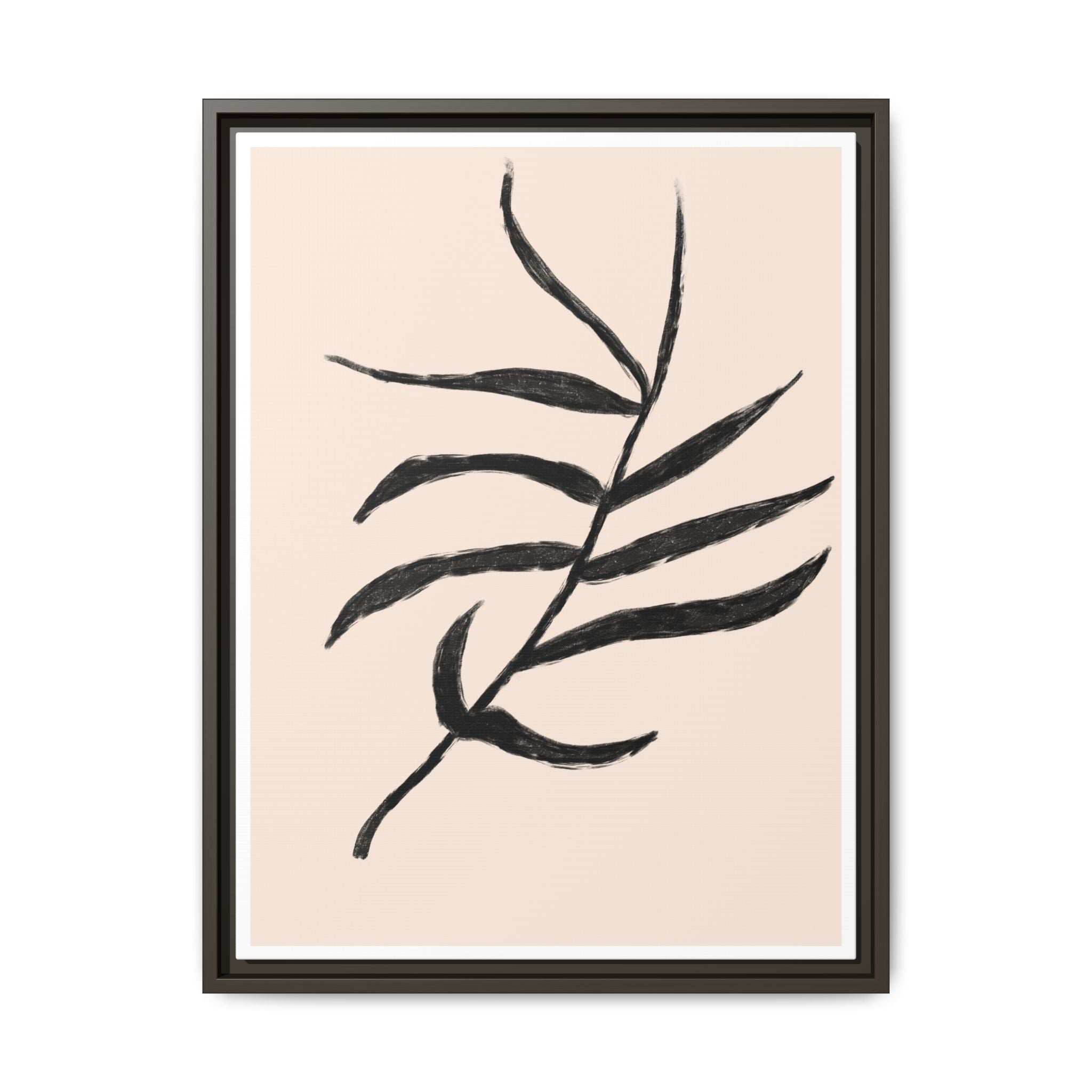 Ebony Frond Drift - Framed