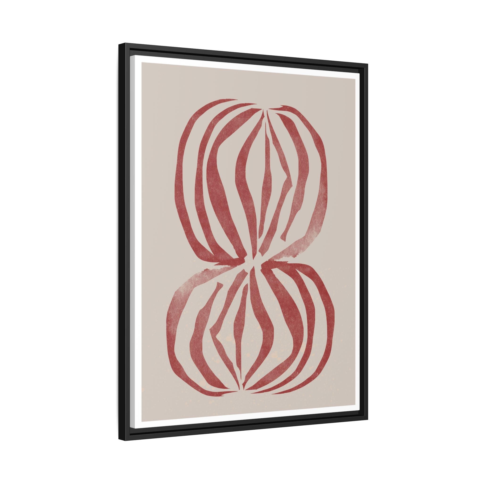 Crimson Petal Echoes - Framed