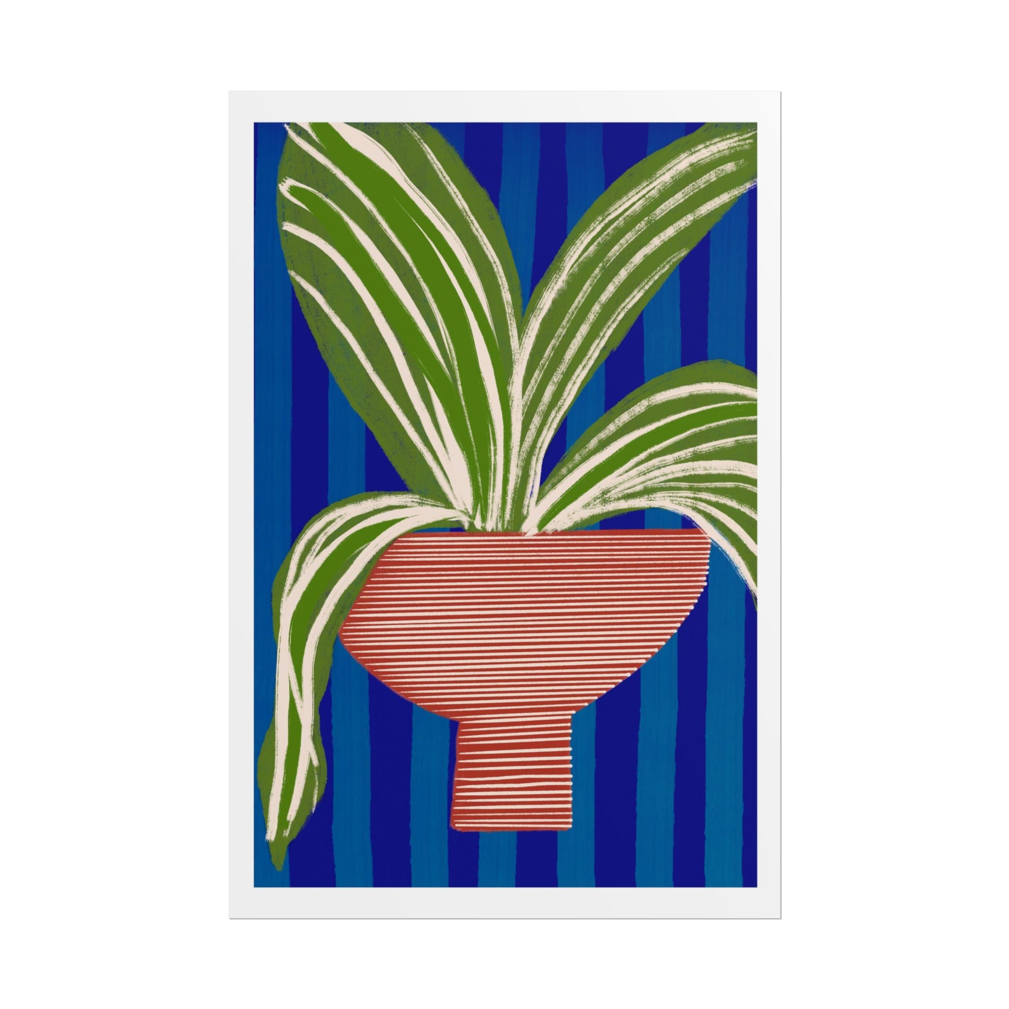 Cobalt Palm Contrast - Poster