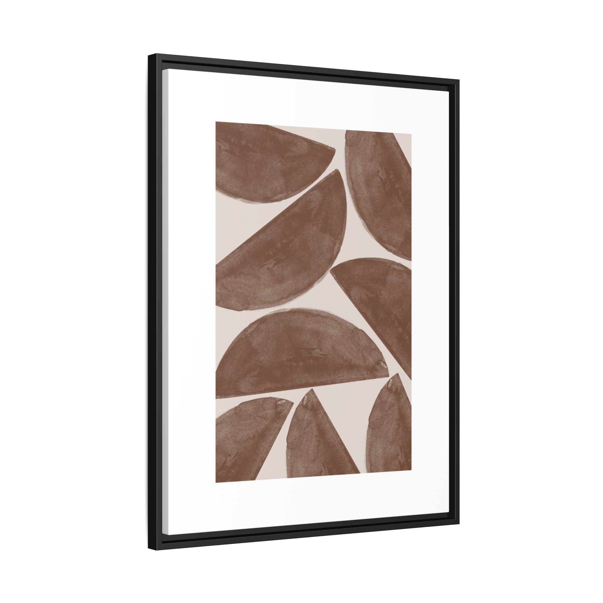 Terracotta Crescent Rhythm - Framed