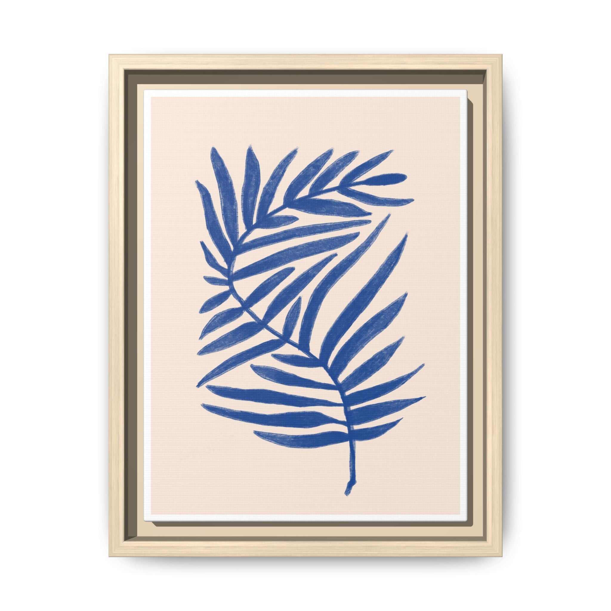 Sapphire Frond Harmony - Framed