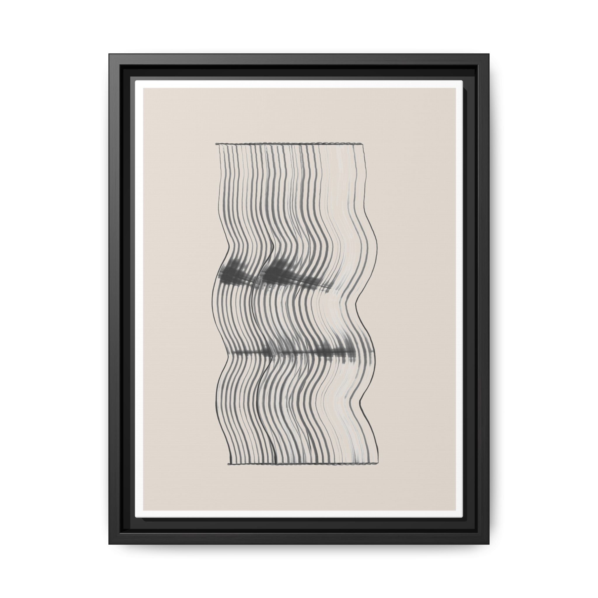 Velvet Ripple Linework Flow - Framed