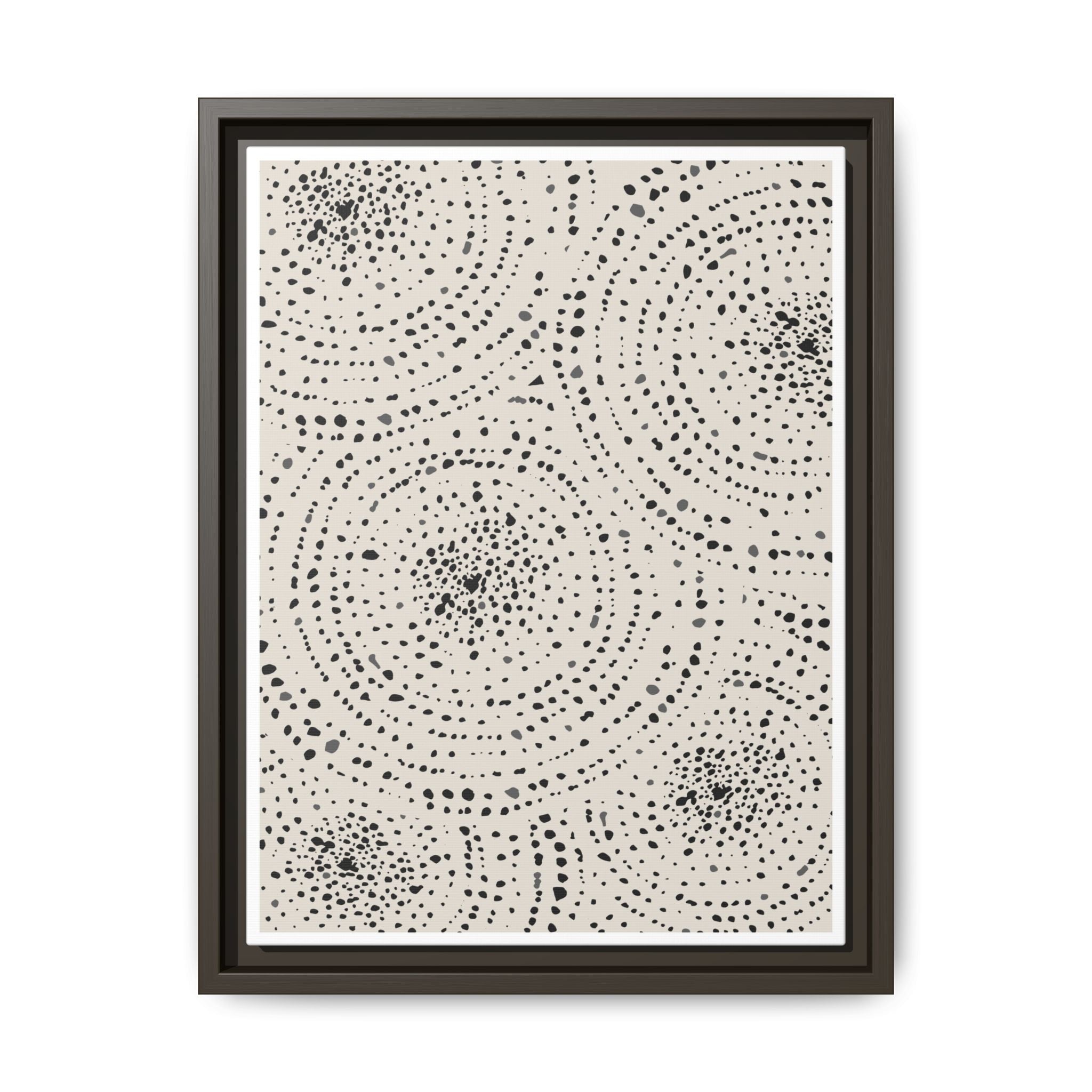 Celestial Pebble Drift Patterns - Framed