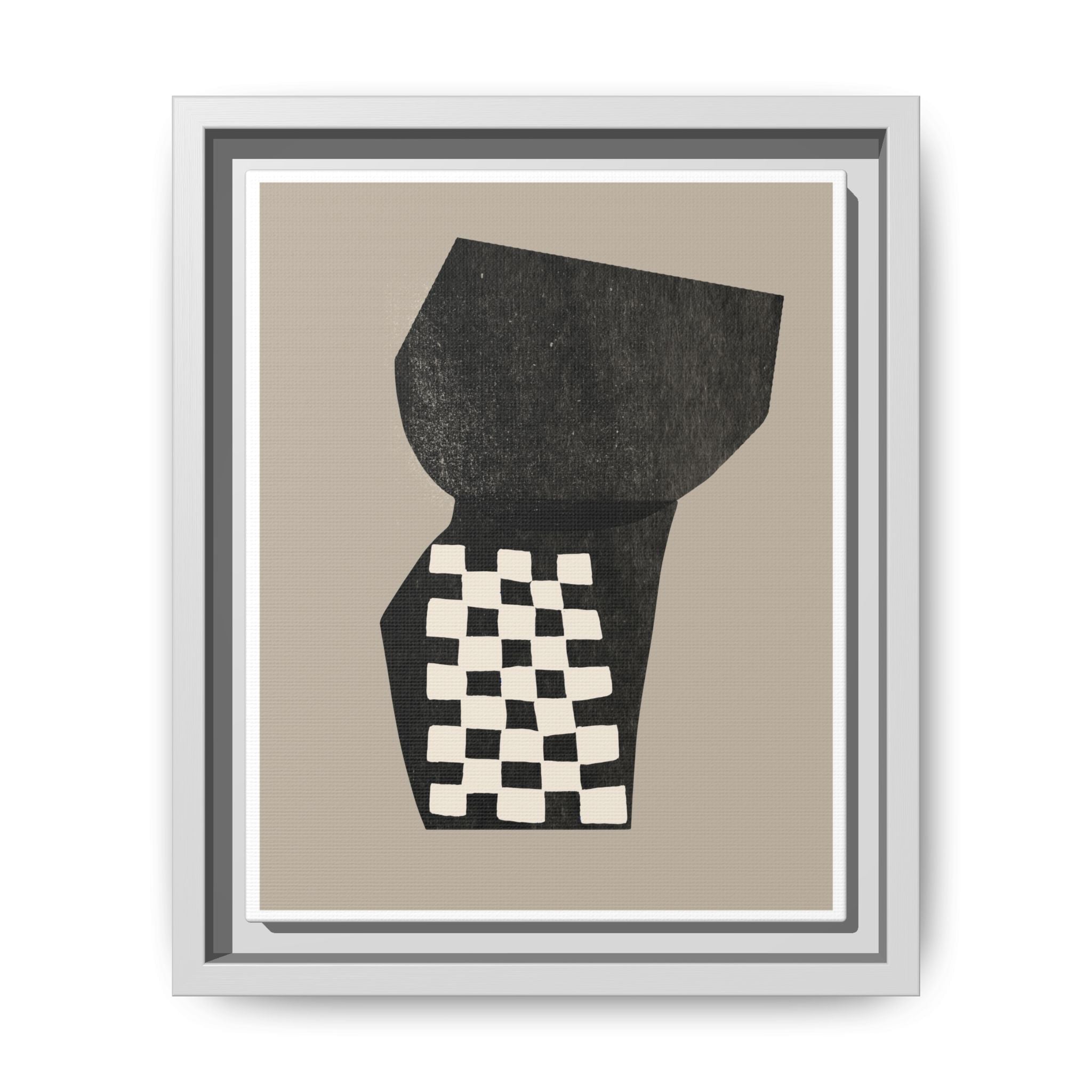 Noir Mosaic Form Balance - Framed