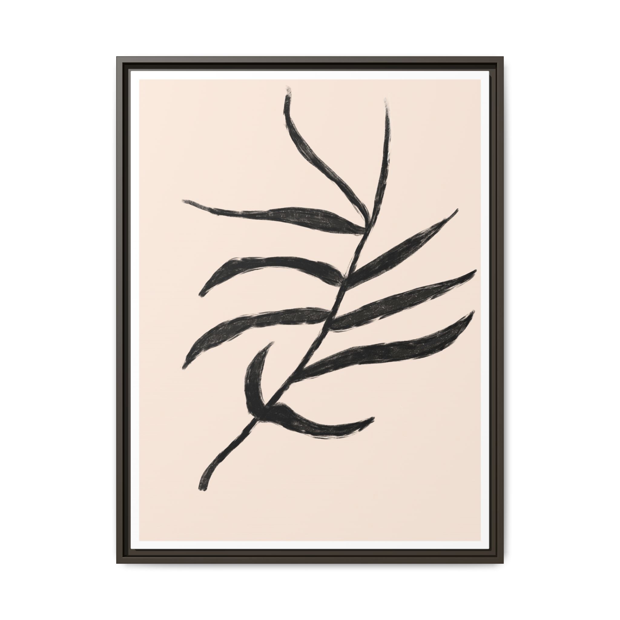 Ebony Frond Drift - Framed