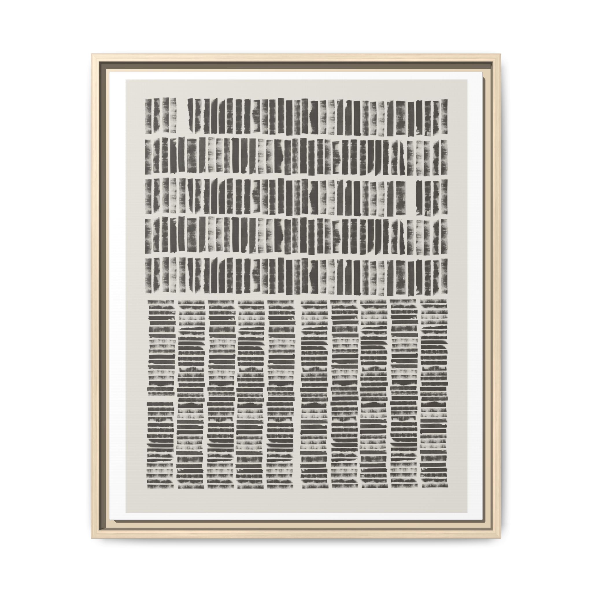Shadow Rhythm Columns - Framed