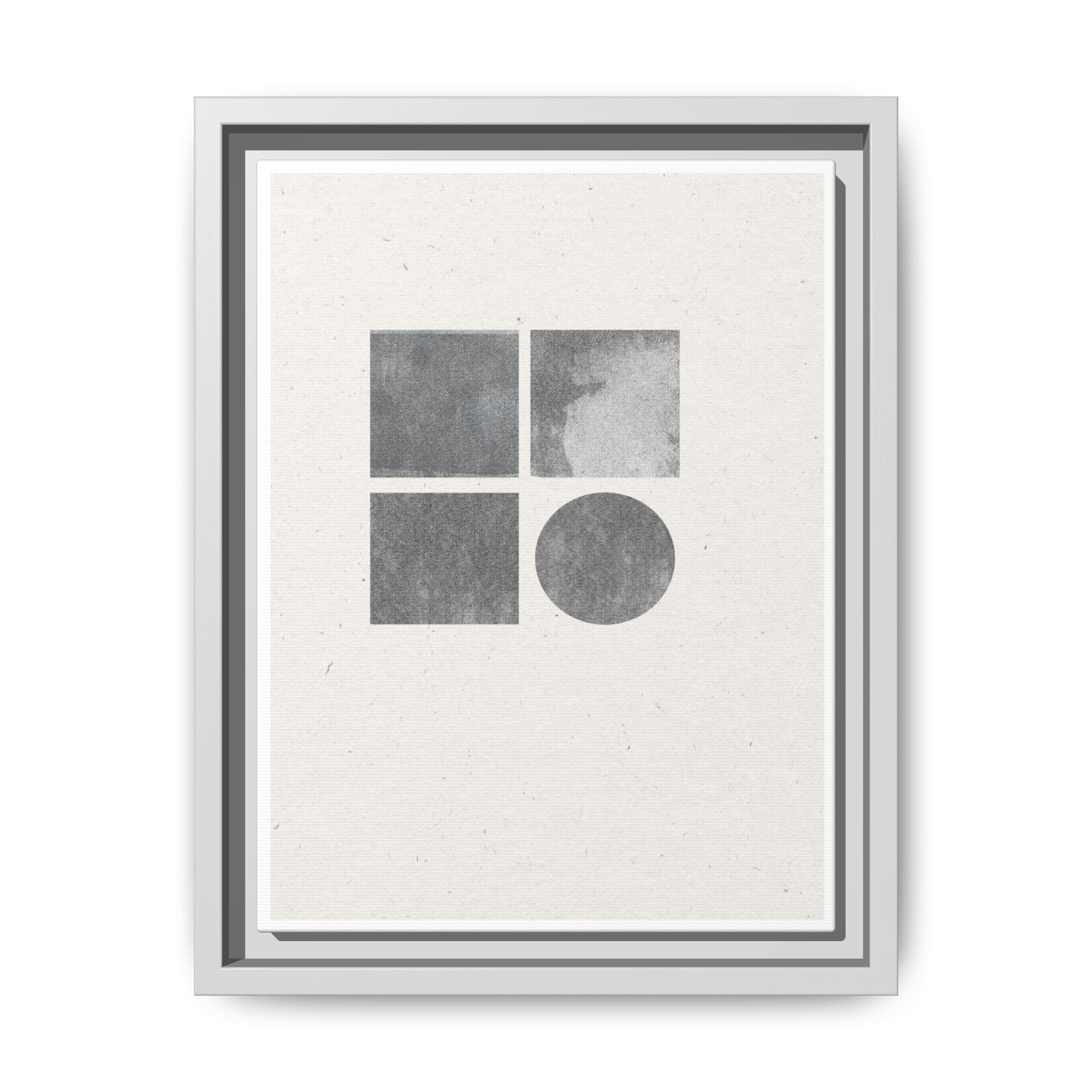 Muted Geometry Quartet - Framed
