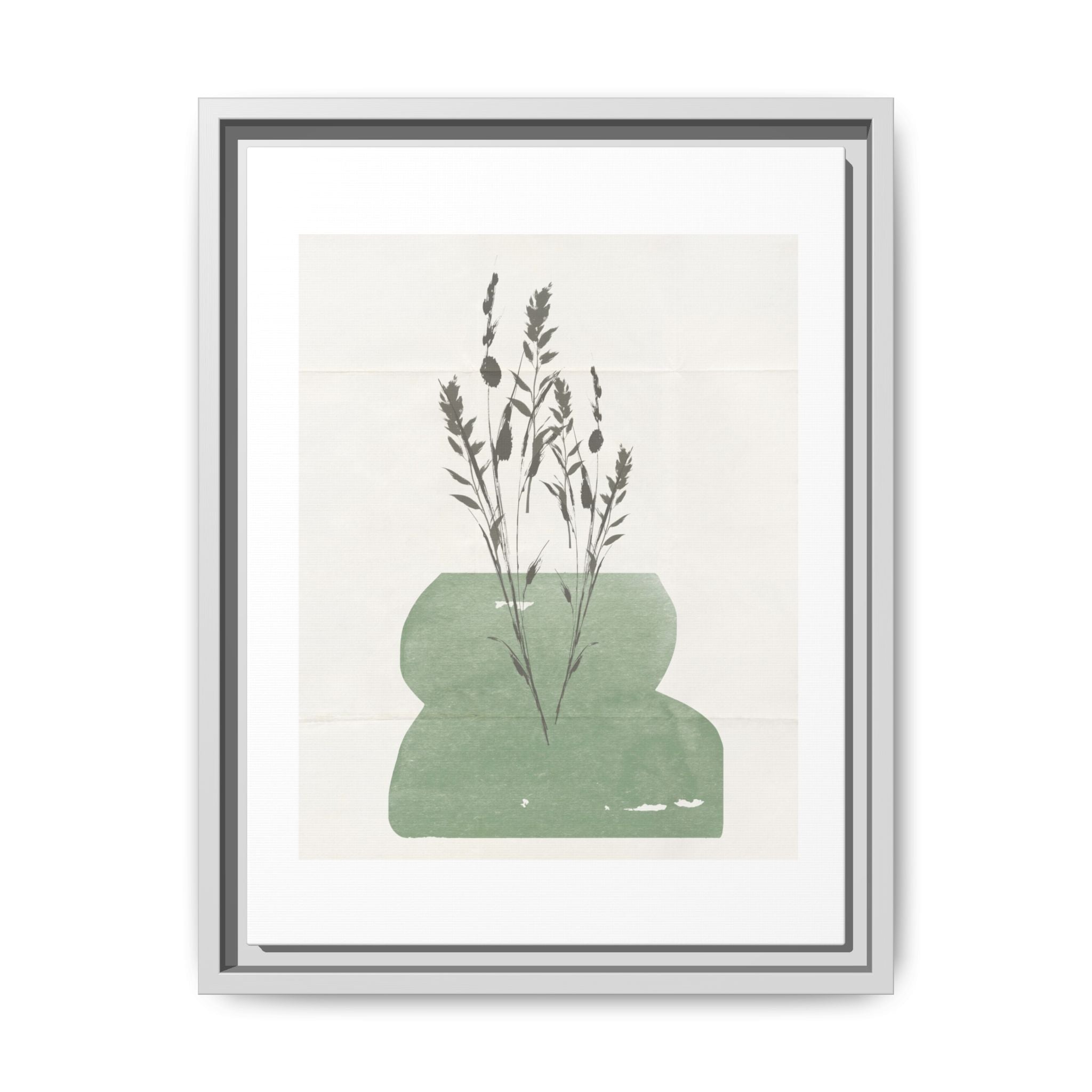 Sage Meadow Silhouette - Framed