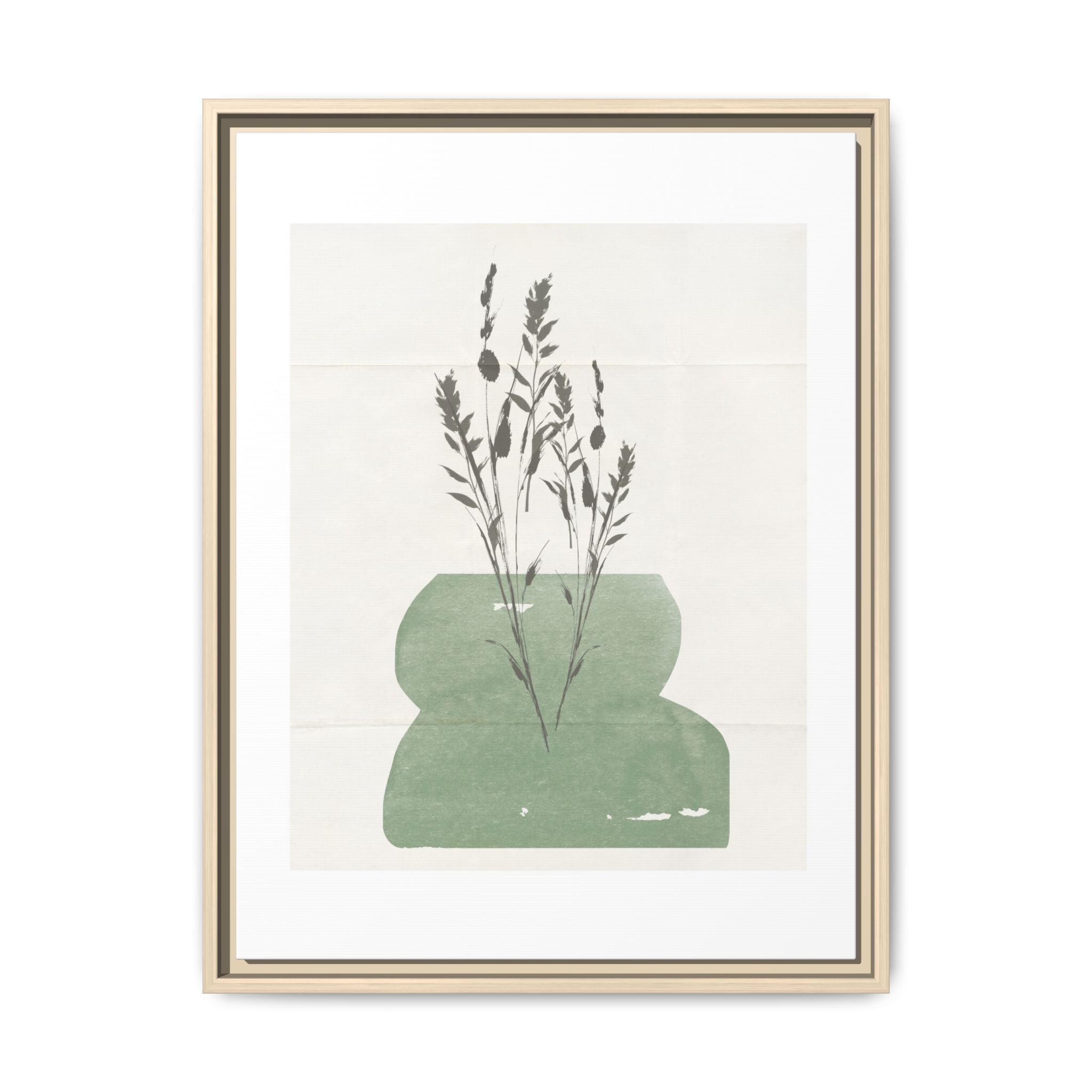 Sage Meadow Silhouette - Framed