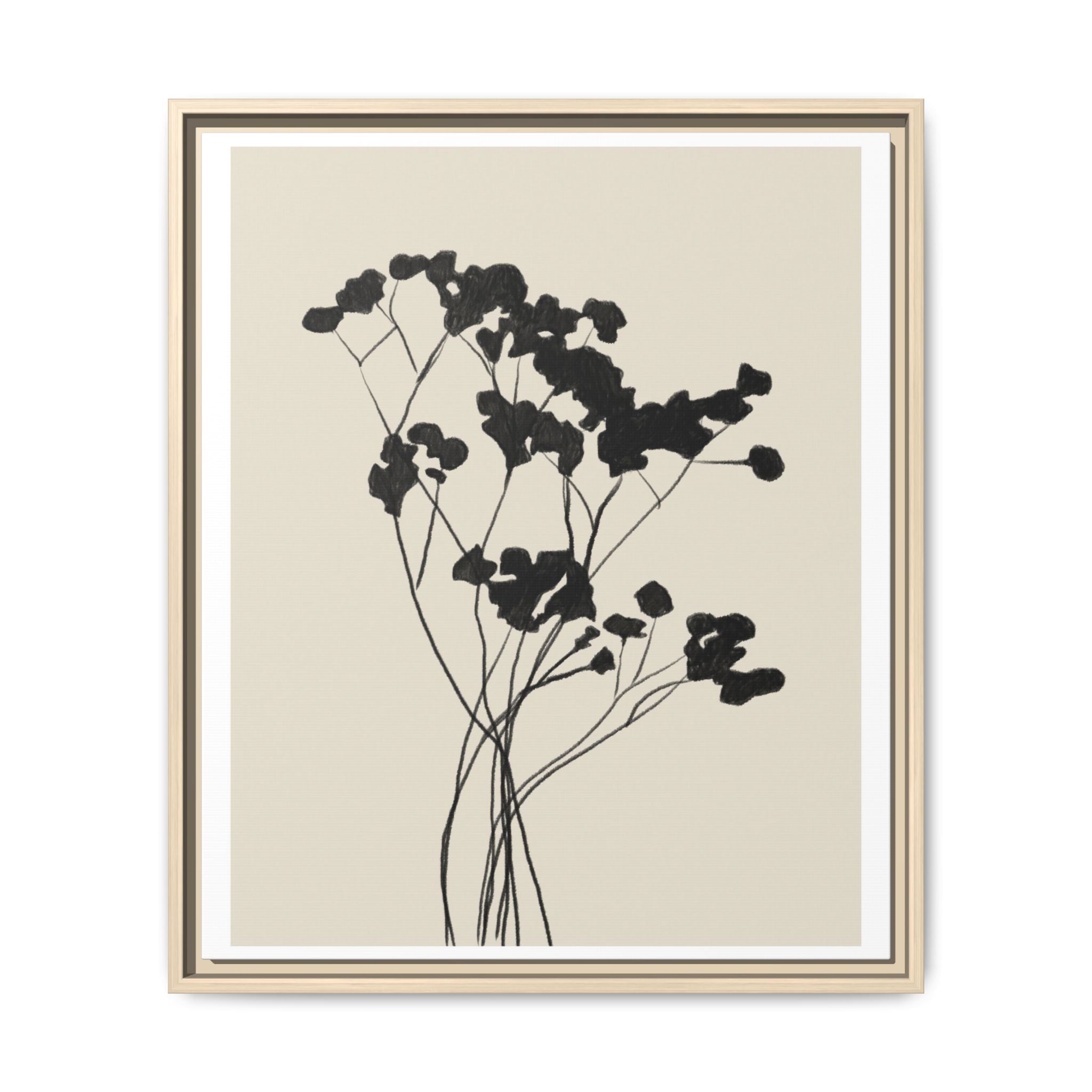 Velvet Bloom Silhouettes - Framed