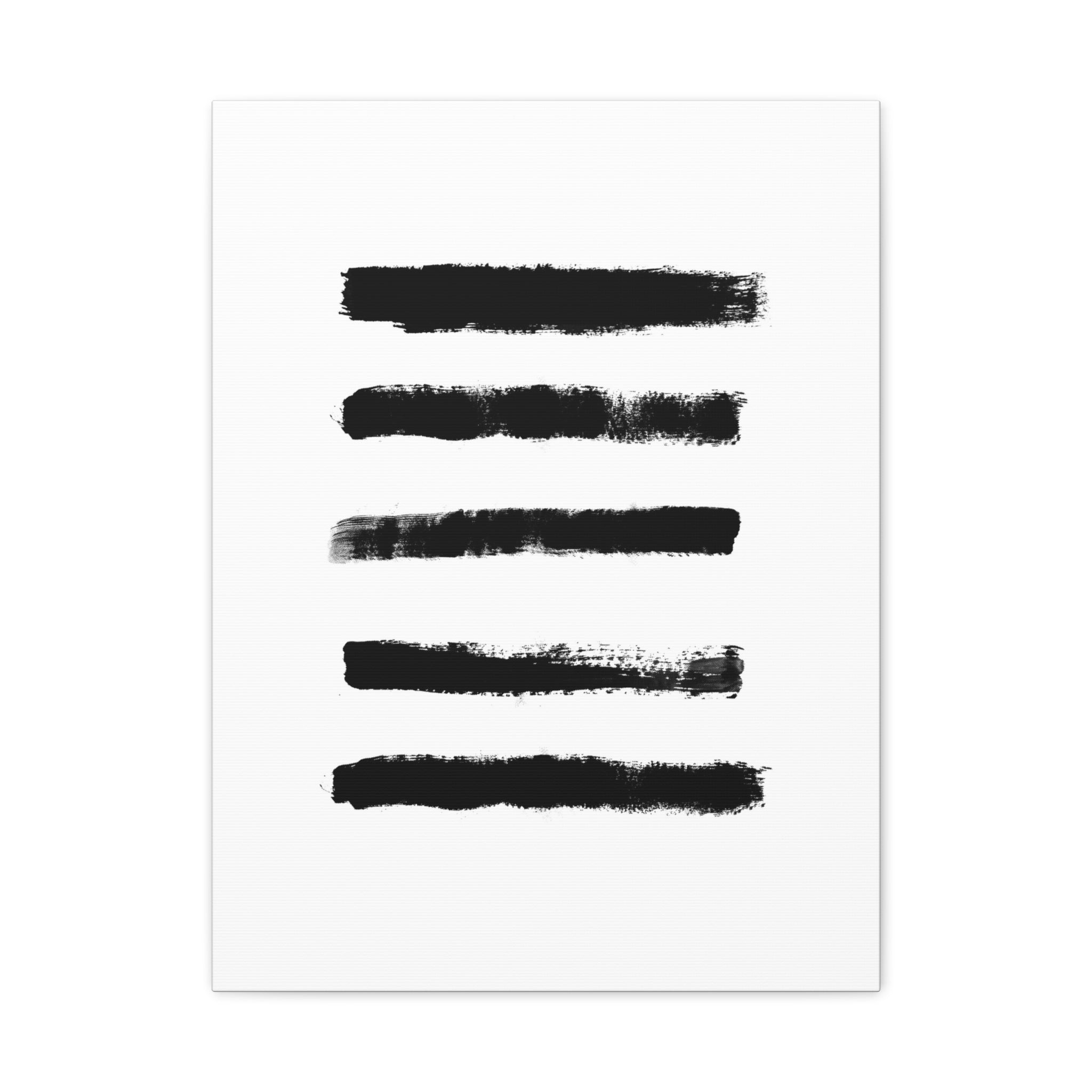 Obsidian Silence Strokes - Canvas