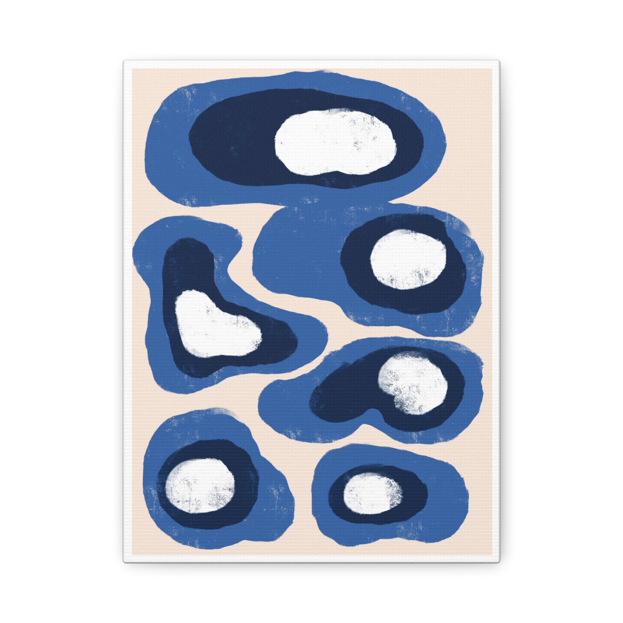 Indigo Orbit Mosaic - Canvas