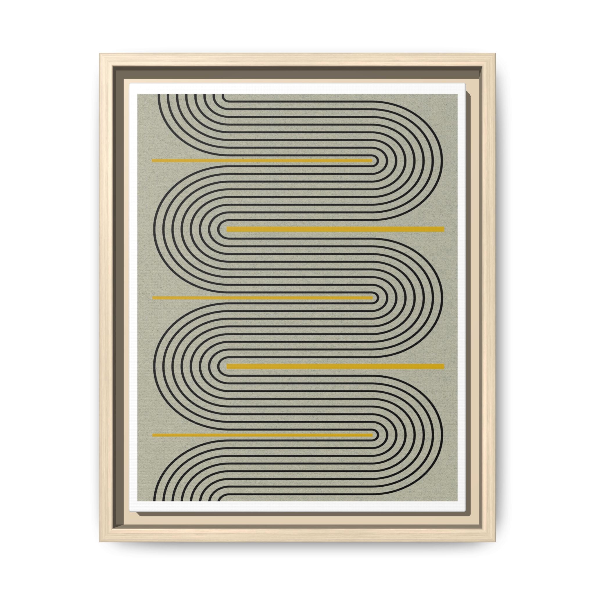 Golden Current Geometry - Framed